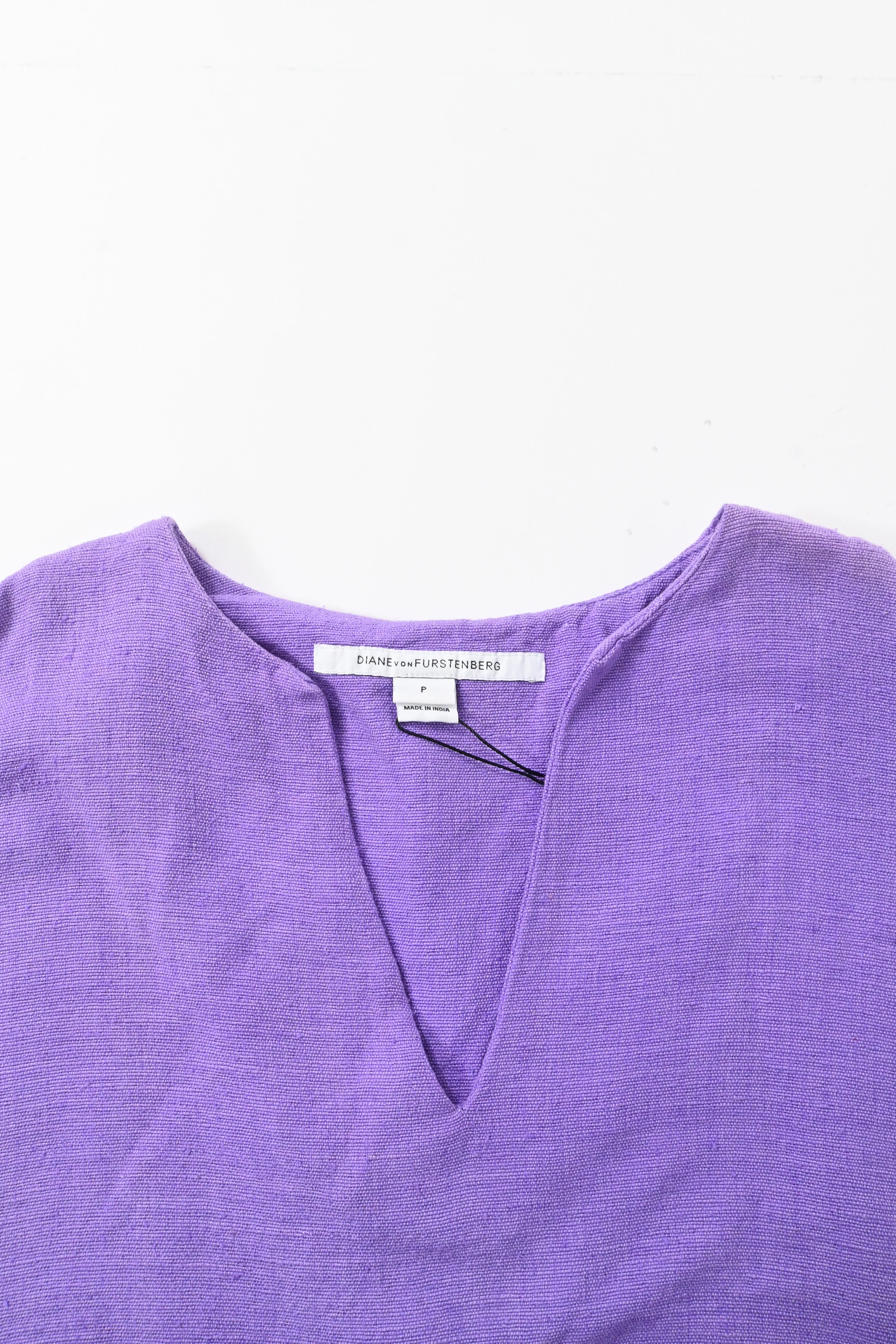 Women's Diane von Furstenberg V-Neck Tunic in Purple Silk - Image 10