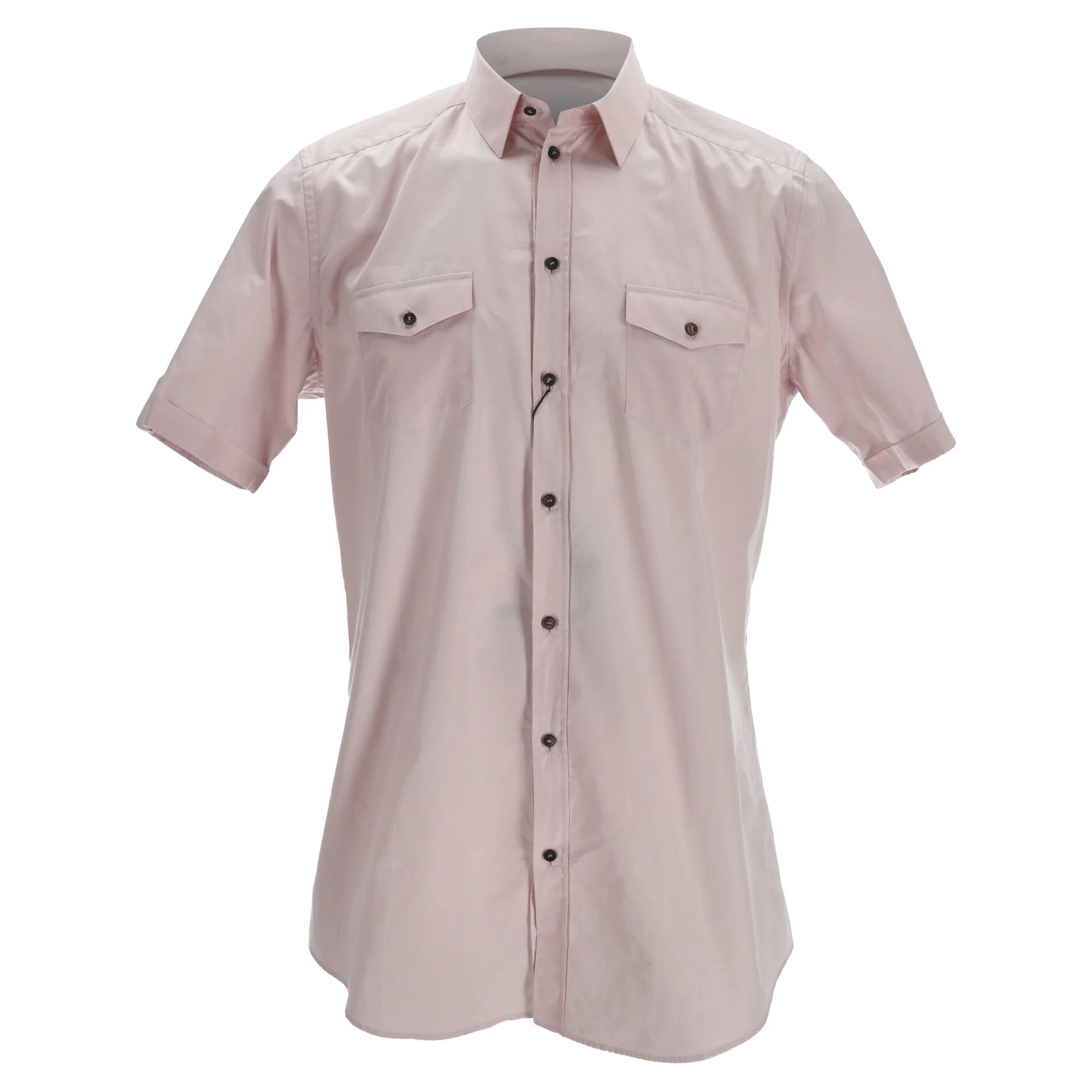 Men's Dolce & Gabbana Button-Down Shirt in Pink Cotton
