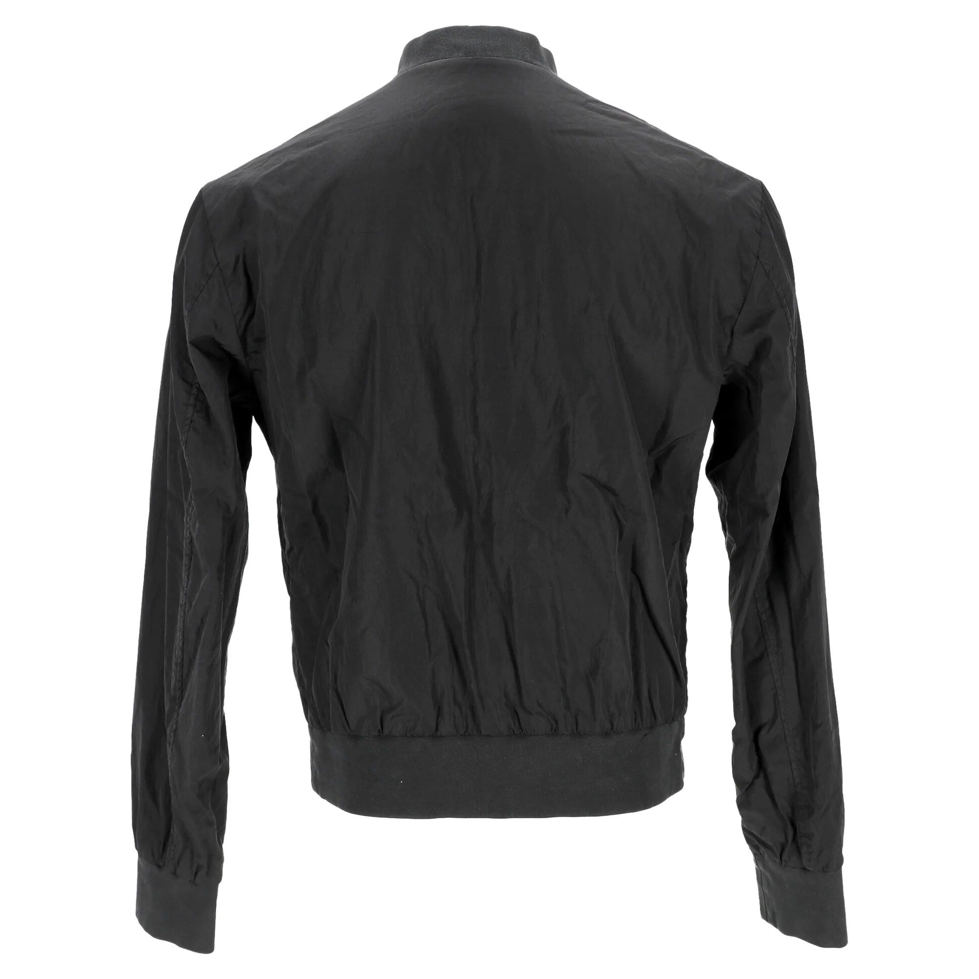 Men's Dolce & Gabbana Logo-Patched Zip-Up Bomber Jacket in Black Polyamide - Image 3