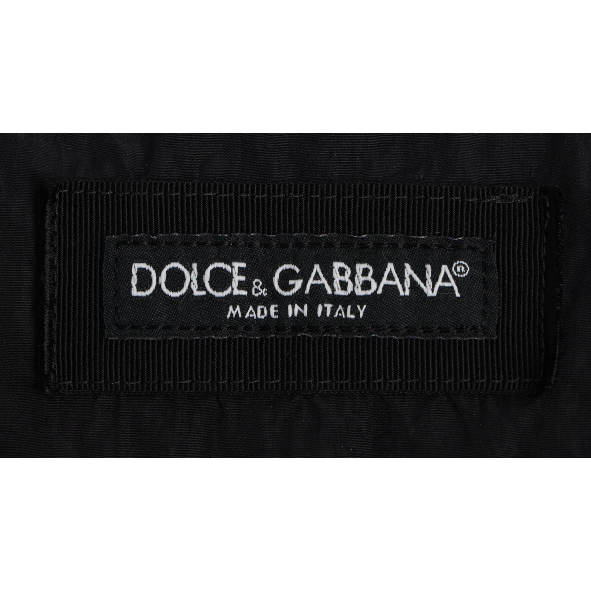 Men's Dolce & Gabbana Logo-Patched Zip-Up Bomber Jacket in Black Polyamide - Image 4