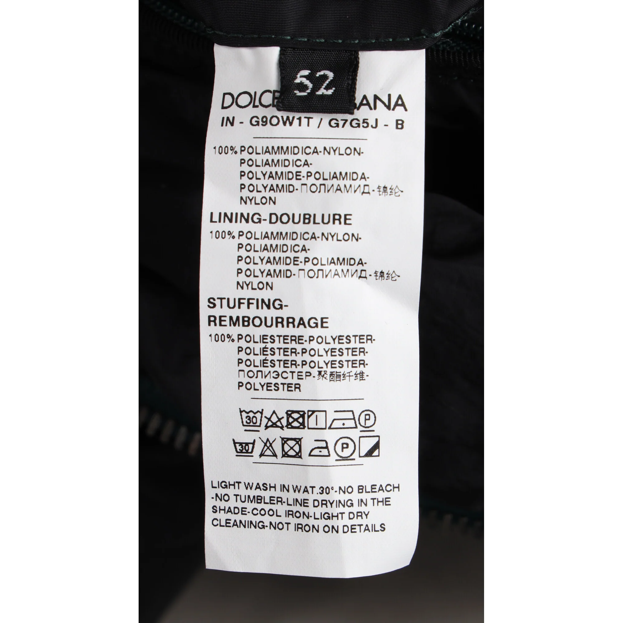 Men's Dolce & Gabbana Logo-Patched Zip-Up Bomber Jacket in Black Polyamide - Image 6