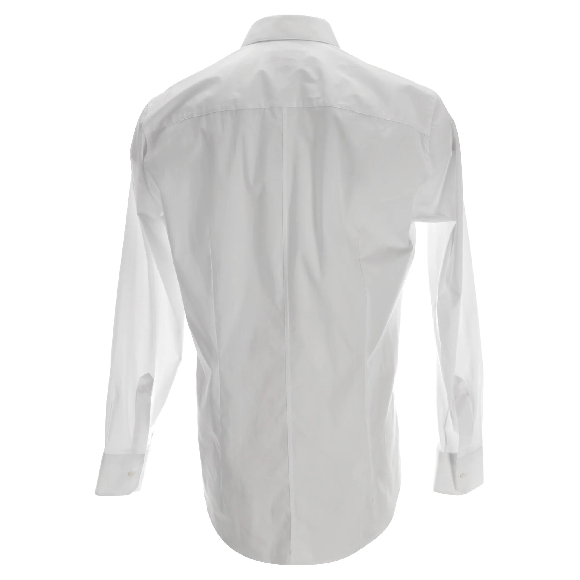 Men's Dolce & Gabbana Martini Button-Down Long Sleeve Shirt in White Cotton - Image 3