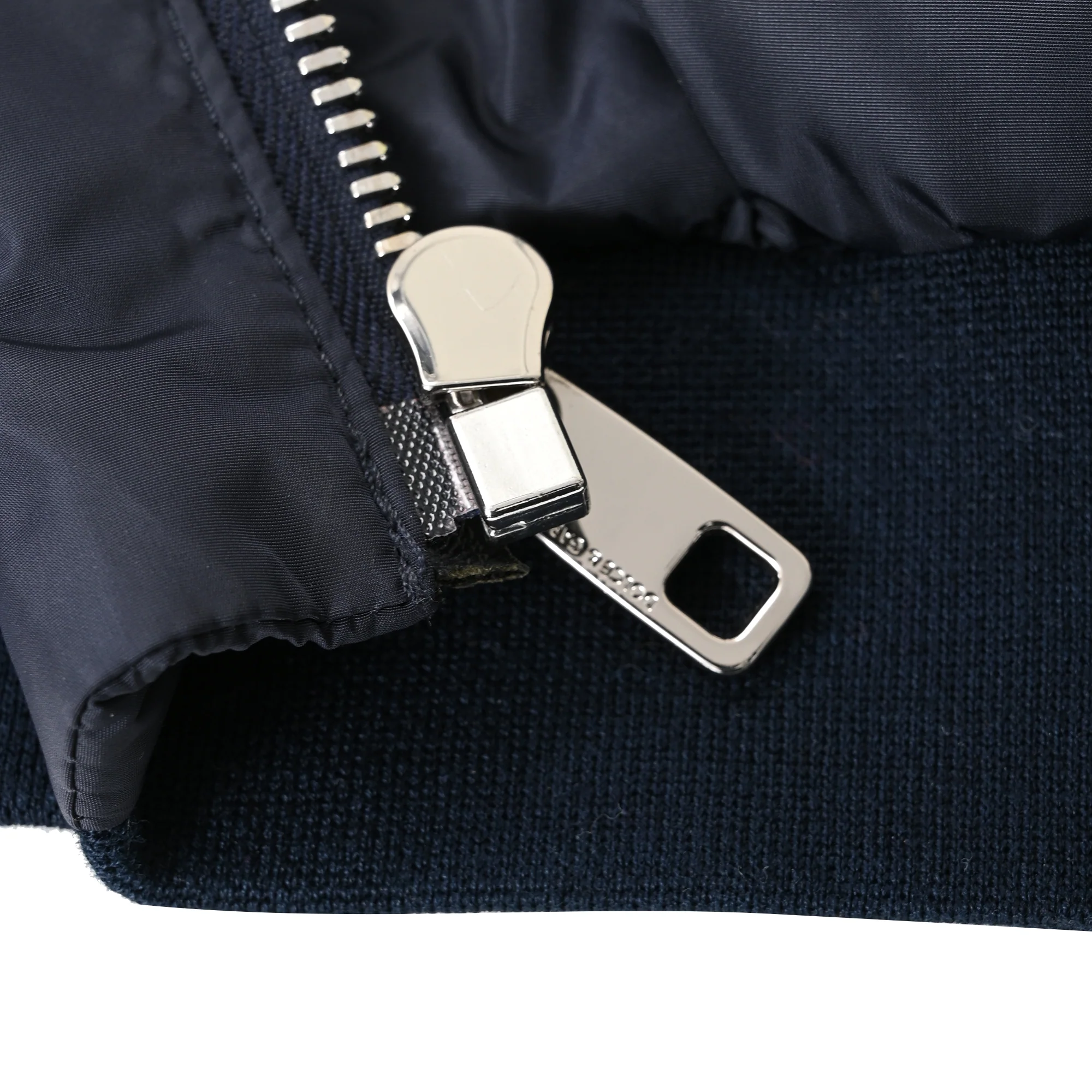 Men's Dolce & Gabbana Patched Zip-Up Bomber Jacket in Navy Blue Polyamide - Image 10