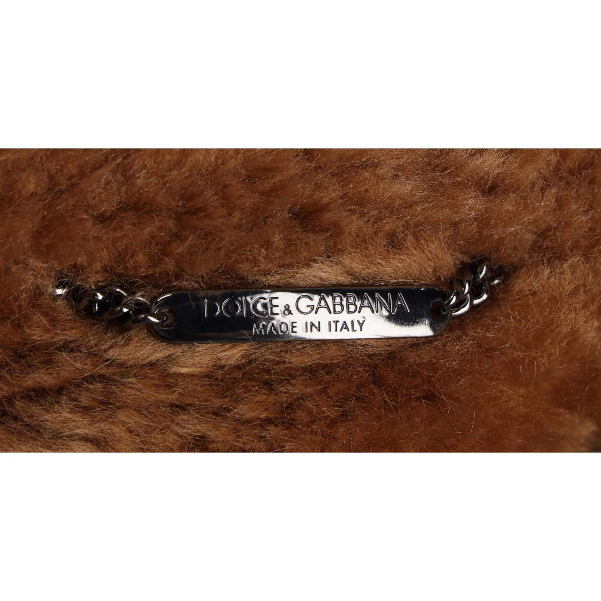 Men's Dolce & Gabbana Shear-Lined Bomber Jacket in Brown Lamb Leather - Image 4