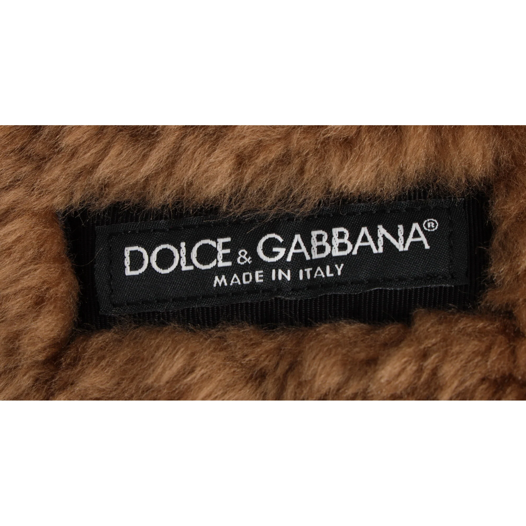 Men's Dolce & Gabbana Shear-Lined Bomber Jacket in Brown Lamb Leather - Image 7