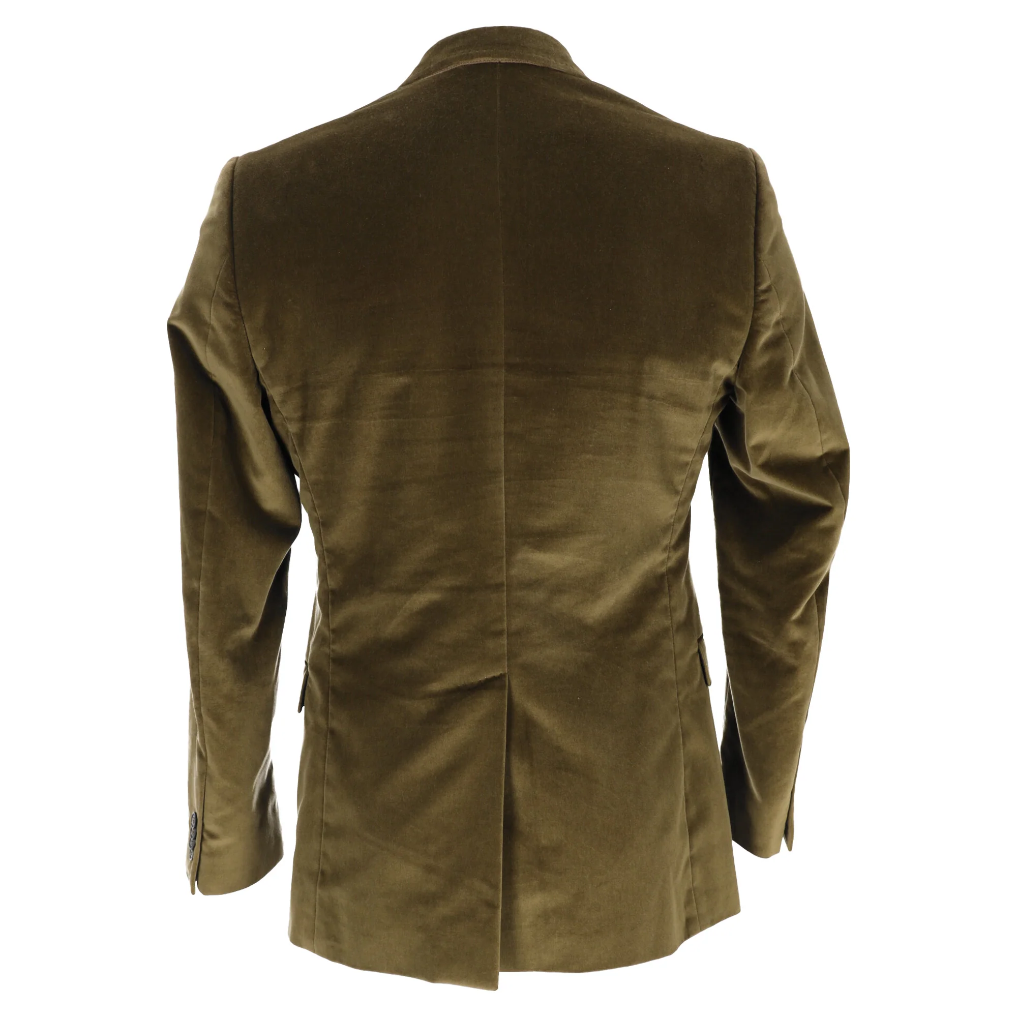 Men's Dolce & Gabbana Single-Breasted Blazer in Olive Velvet - Image 3