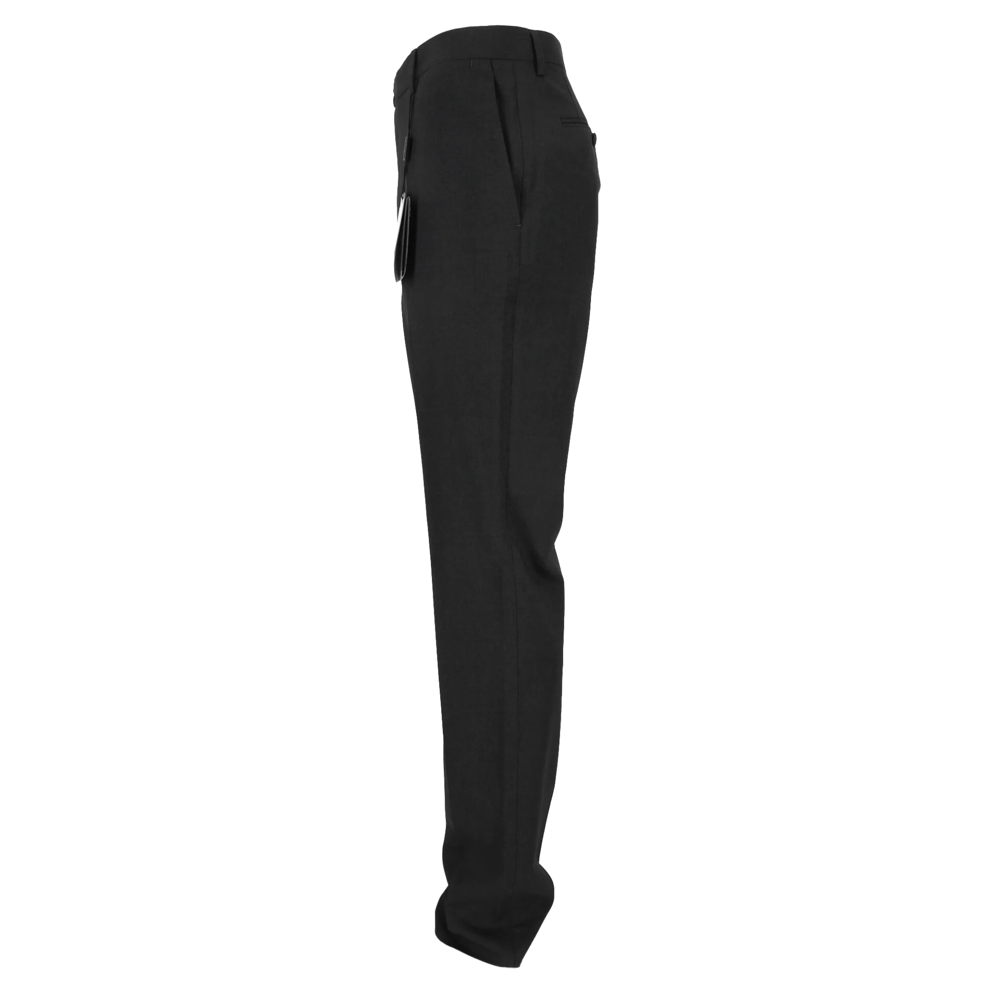 Men's Dolce & Gabbana Straight-Leg Trousers in Black Wool - Image 2