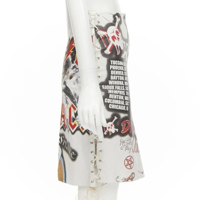 Women's Dolce & Gabbana lace up leather skirt - Image 10