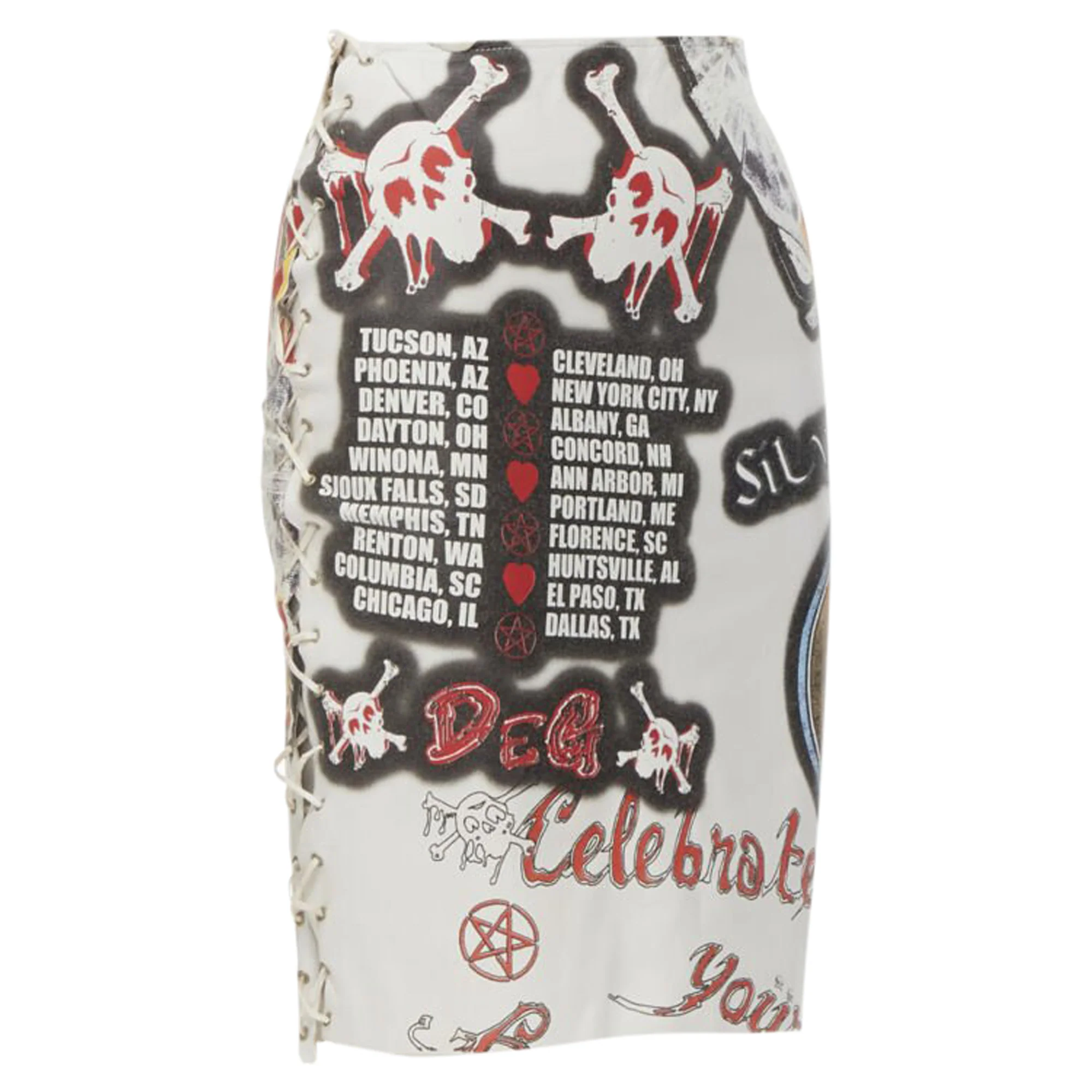 Women's Dolce & Gabbana lace up leather skirt - Image 3