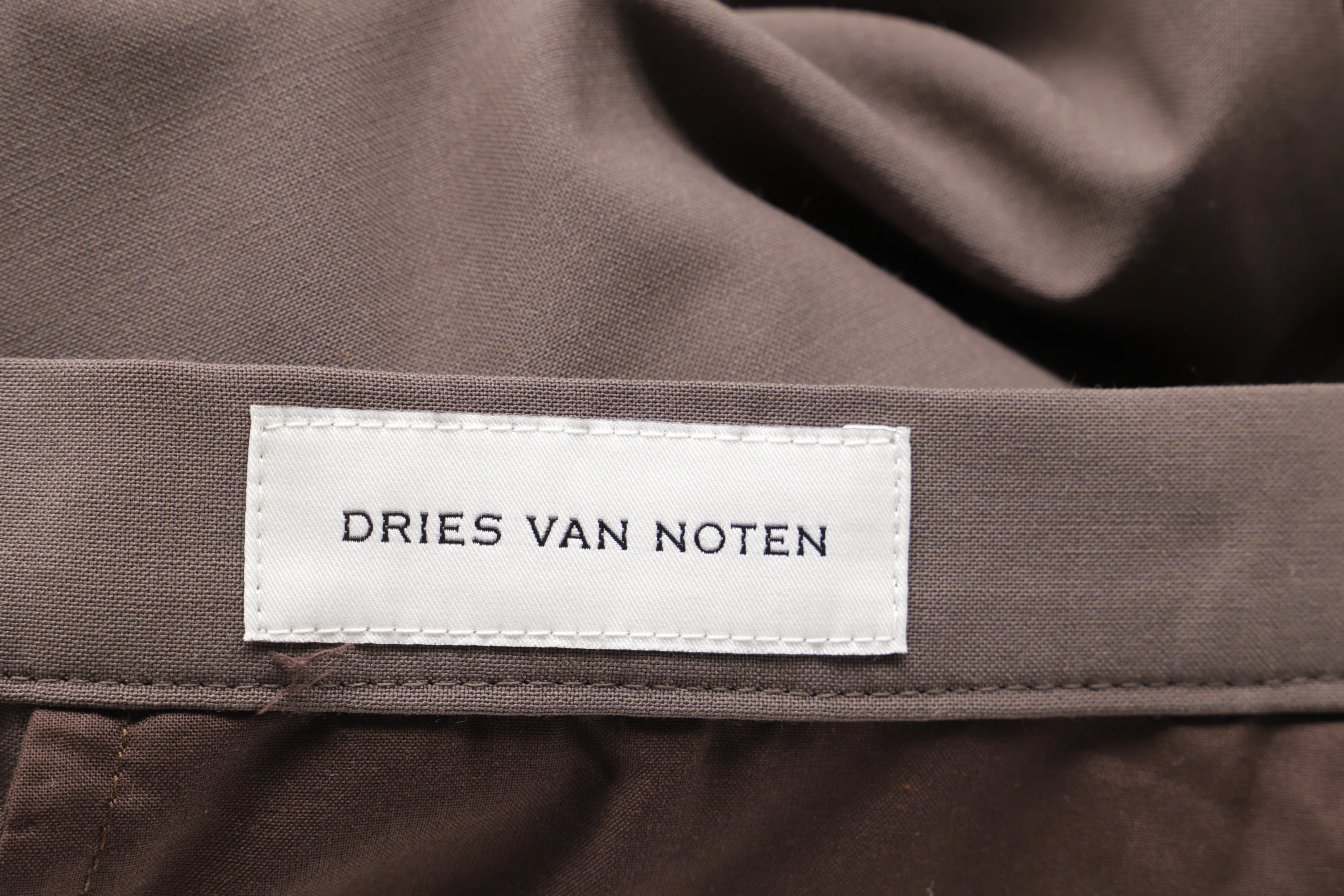 Women's Dries Van Noten Crepe Skinny Pants in Brown Polyester - Image 10