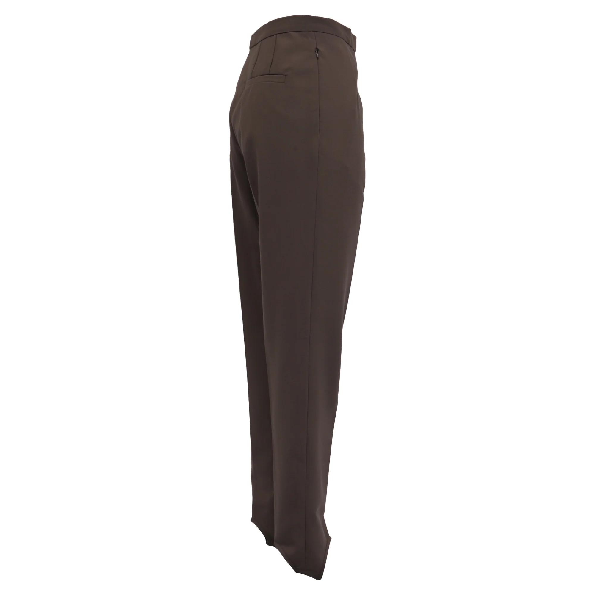 Women's Dries Van Noten Crepe Skinny Pants in Brown Polyester - Image 2