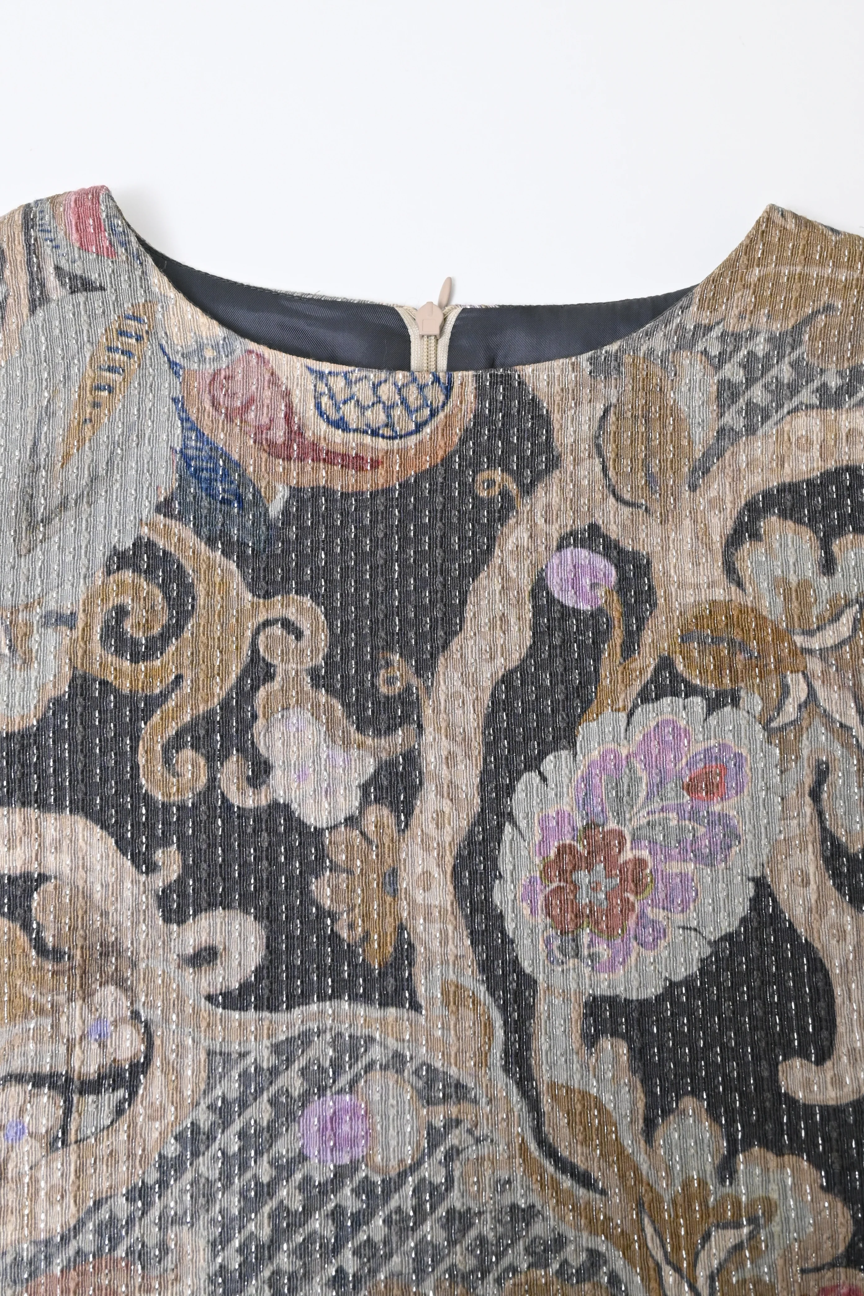 Women's Dries Van Noten Long Coat in Floral Print Wool - Image 10