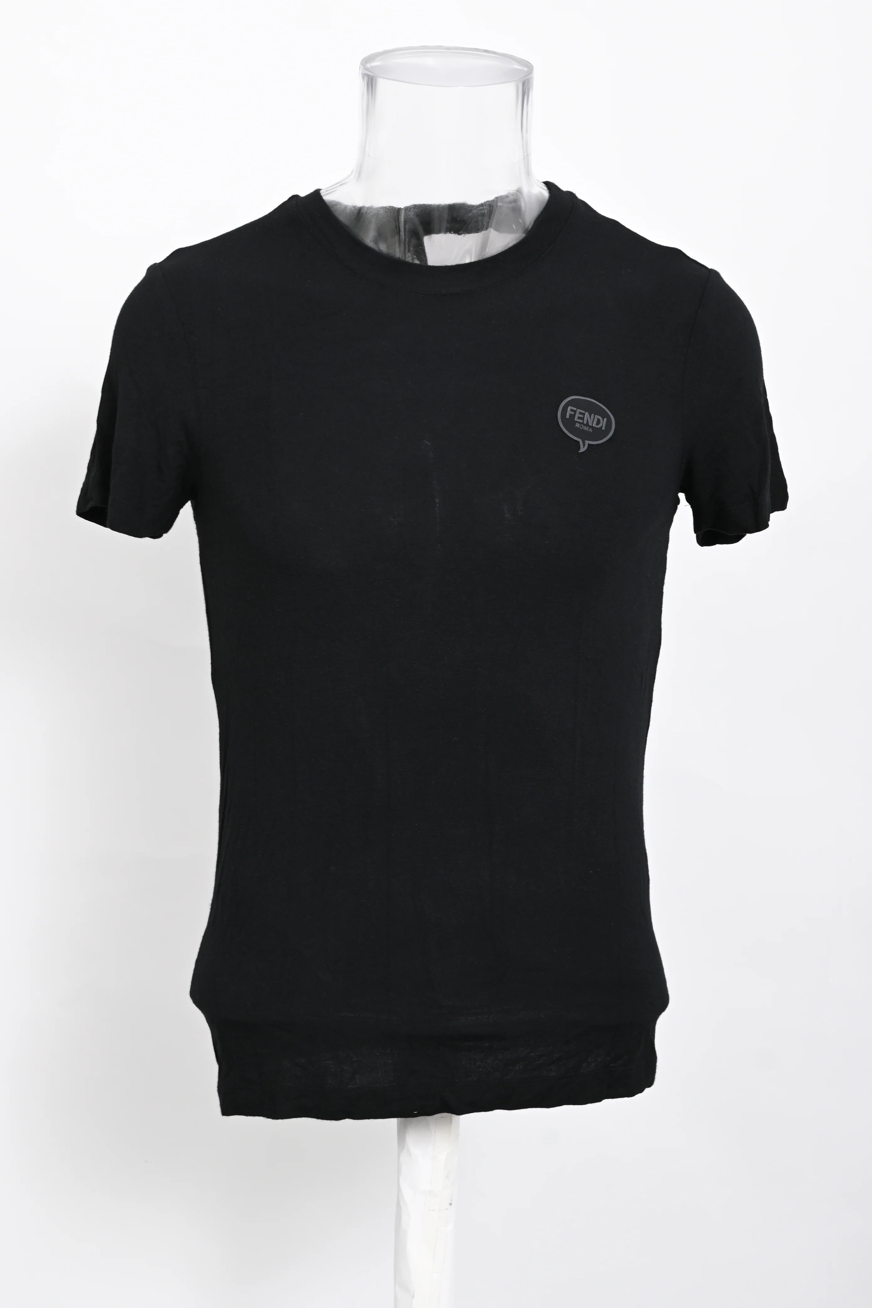Men's Fendi Logo-Print T-Shirt in Black Cotton - Image 10