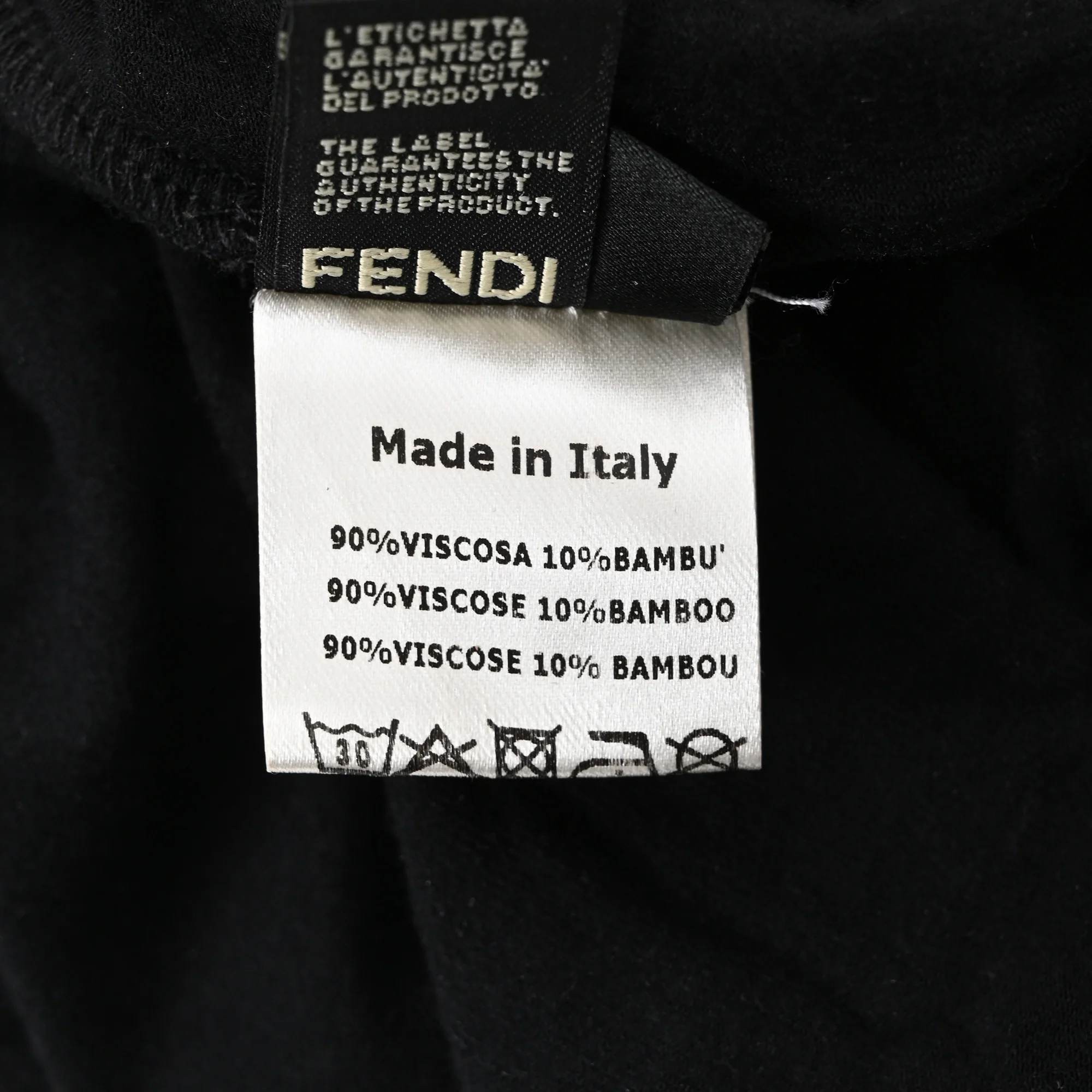 Men's Fendi Logo-Print T-Shirt in Black Cotton - Image 6