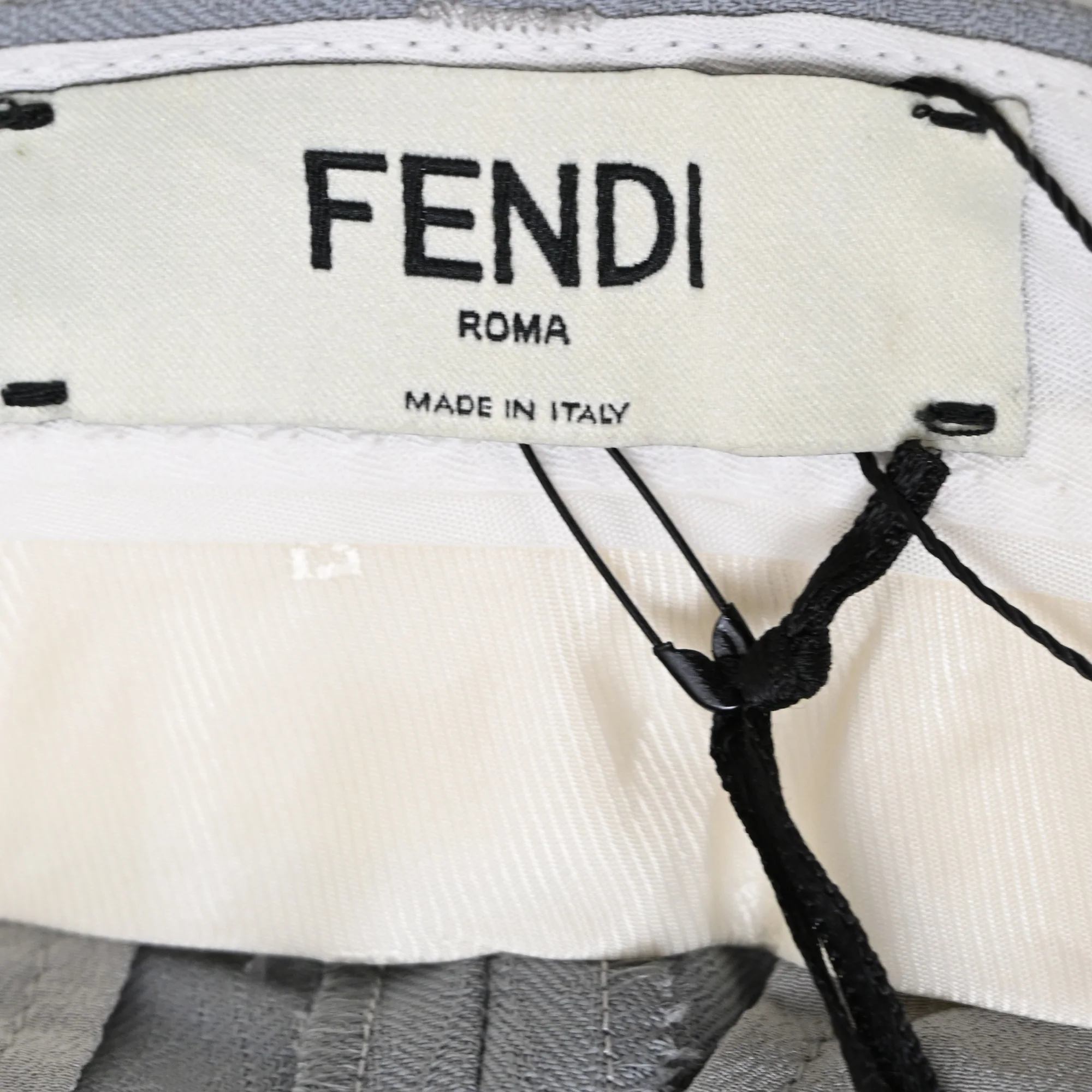 Women's Fendi Straight Leg Pants in Light Blue Wool - Image 7