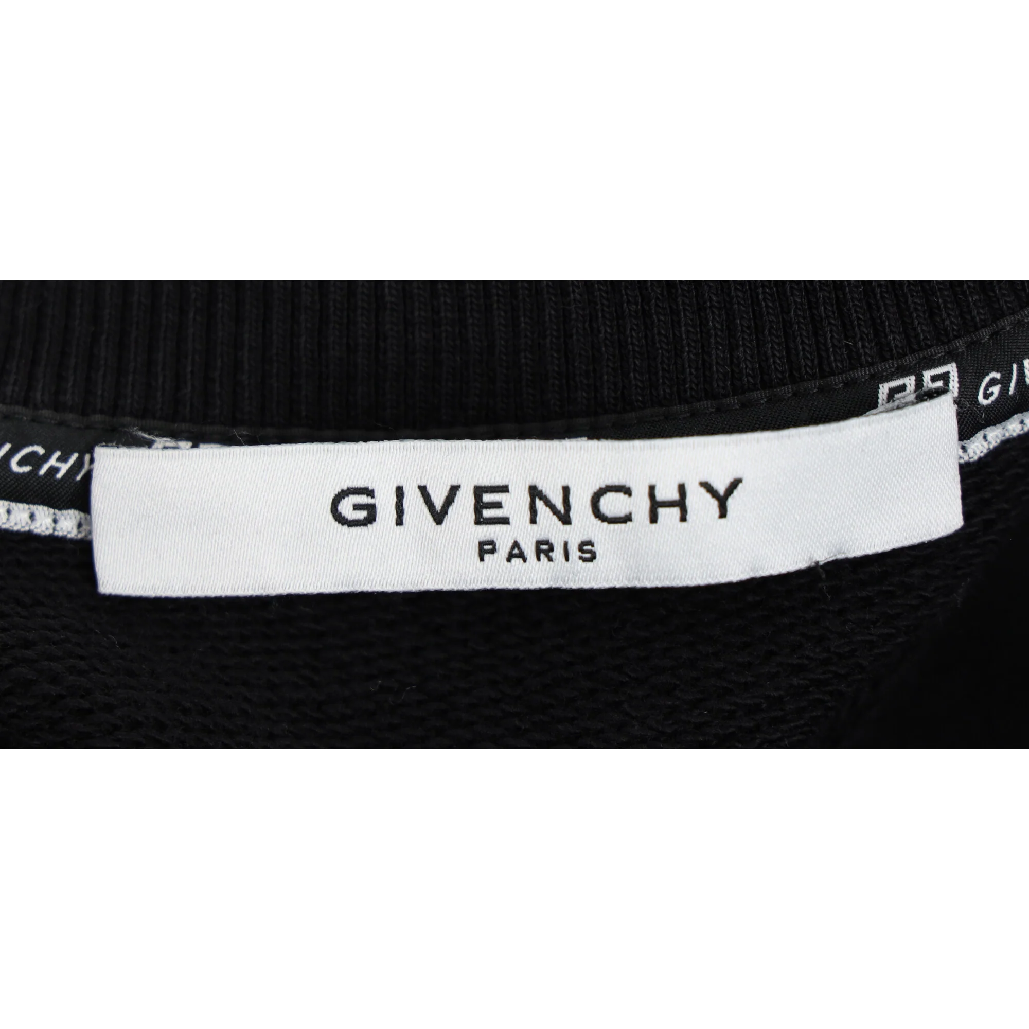 Men's Givenchy Logo-Print Crewneck Sweatshirt in Black Cotton - Image 4
