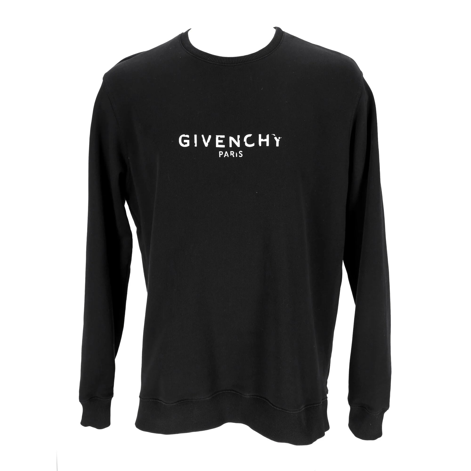 Men's Givenchy Logo-Print Crewneck Sweatshirt in Black Cotton - Image 6