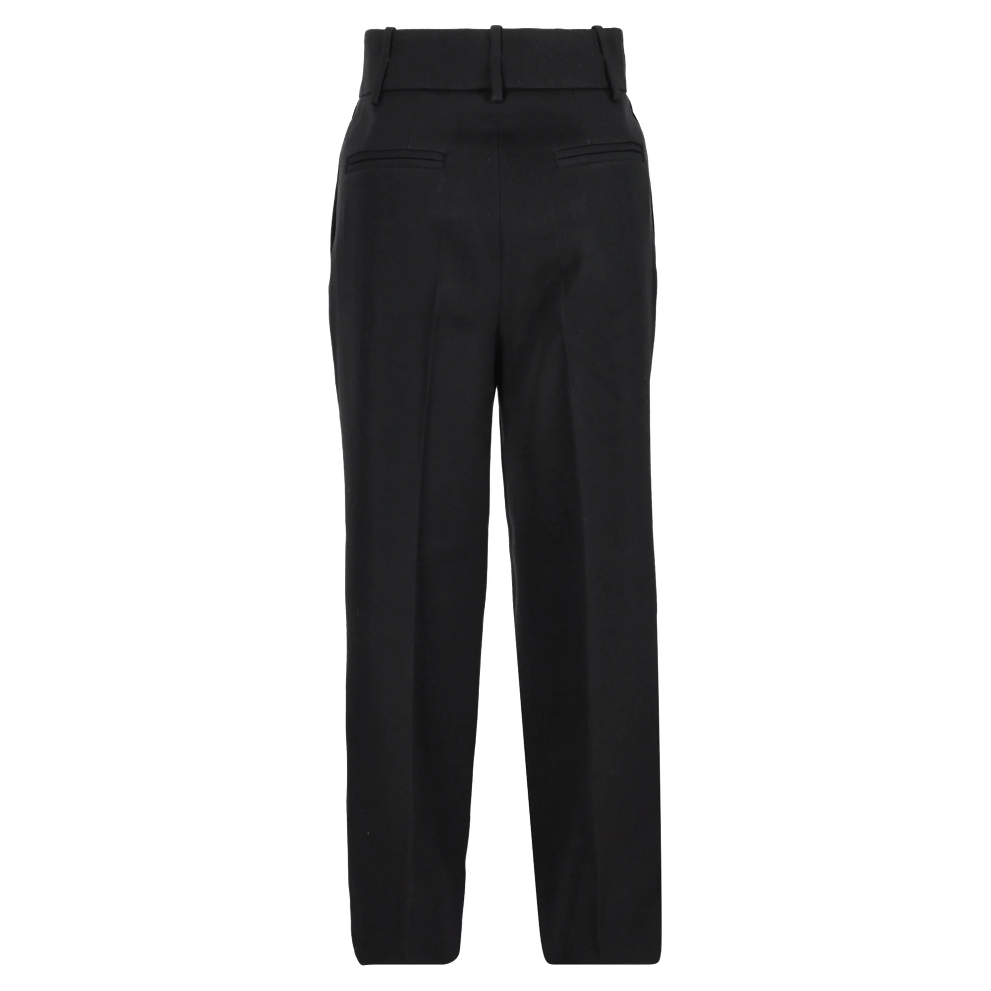 Women's Givenchy High-Rise Straight-Leg Trousers in Black Polyester - Image 3