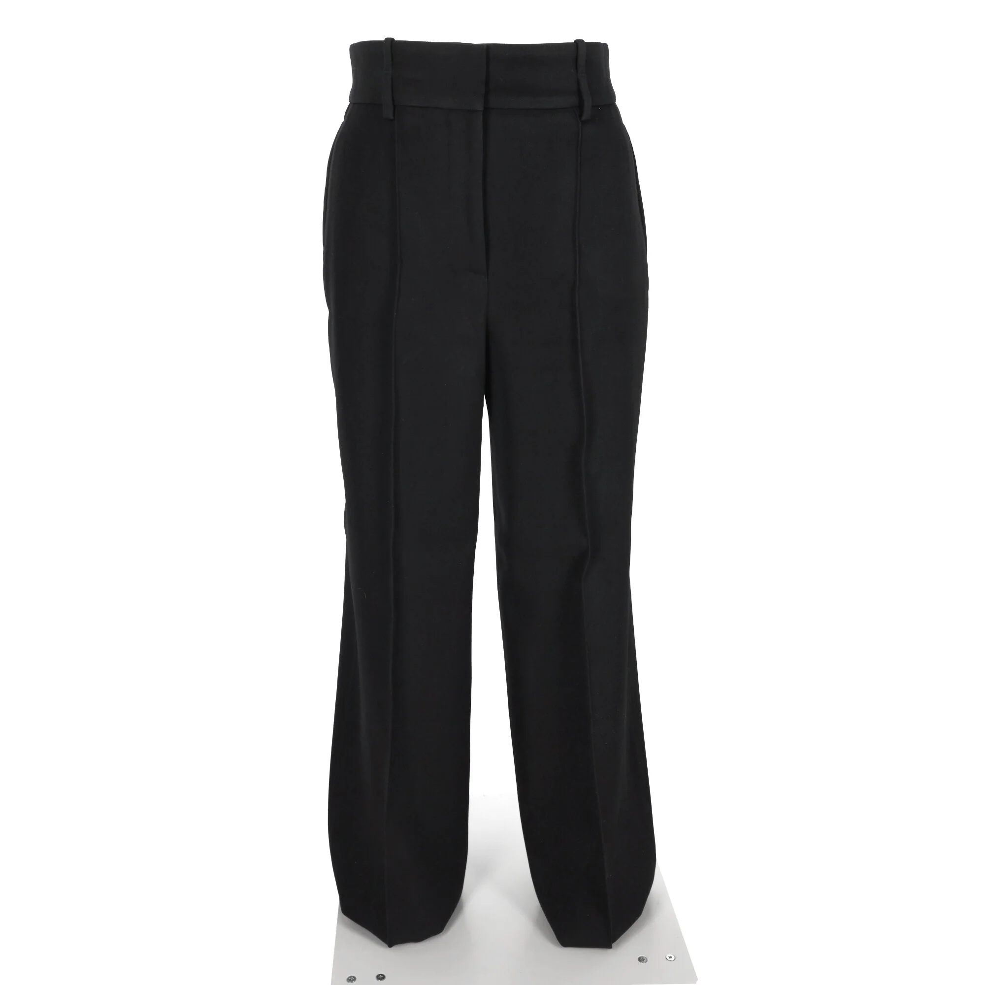 Women's Givenchy High-Rise Straight-Leg Trousers in Black Polyester - Image 7