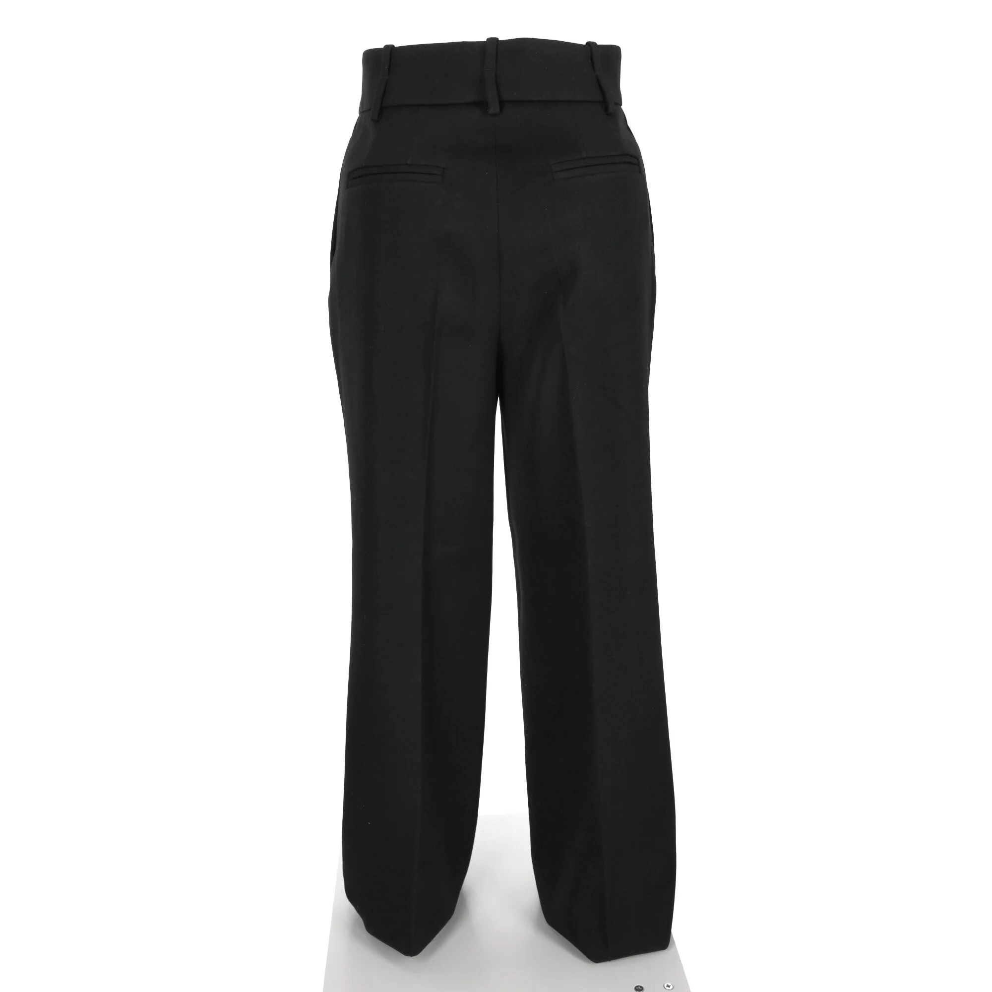 Women's Givenchy High-Rise Straight-Leg Trousers in Black Polyester - Image 9