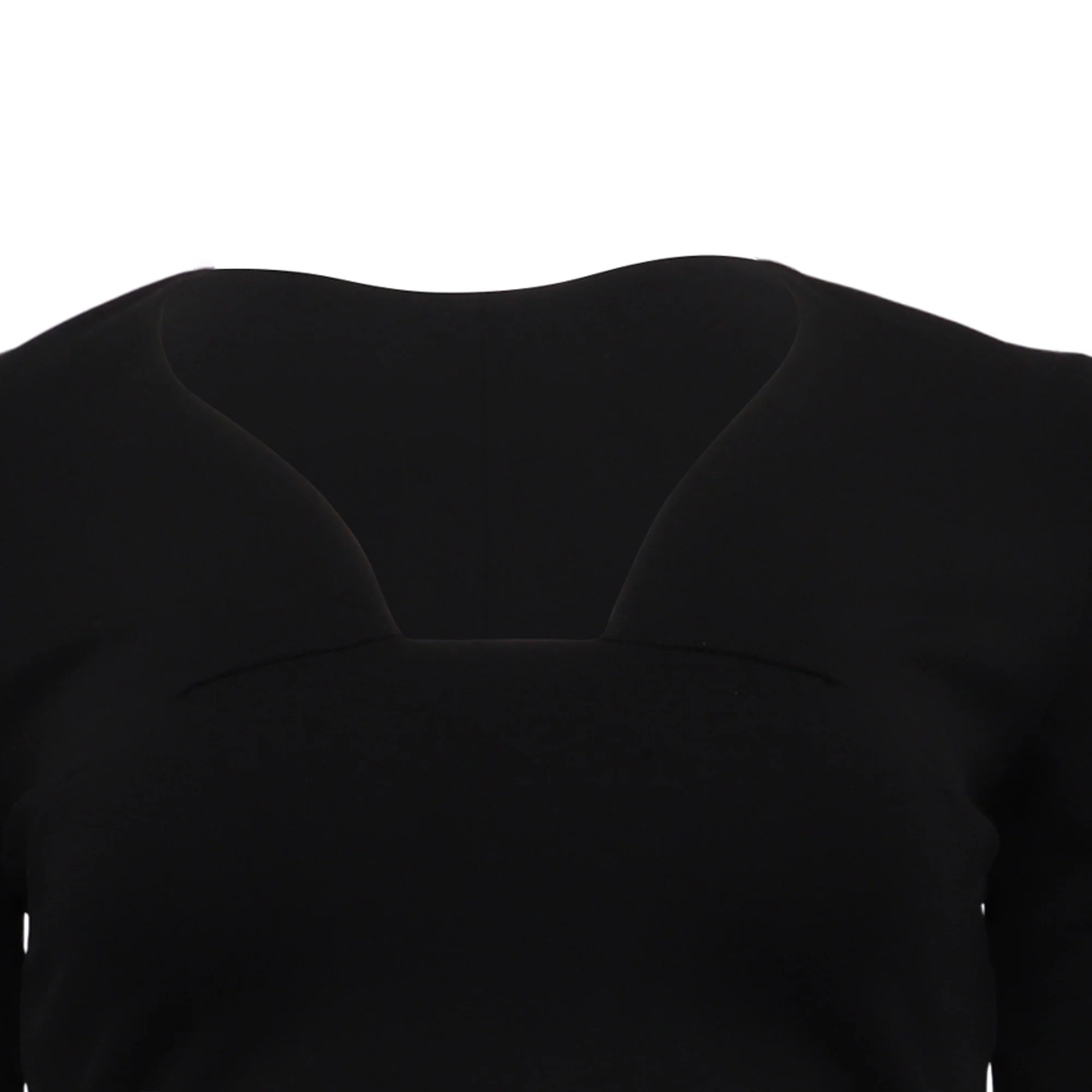 Women's  Givenchy Long Sleeve Crop Top in Black Viscose - Image 2