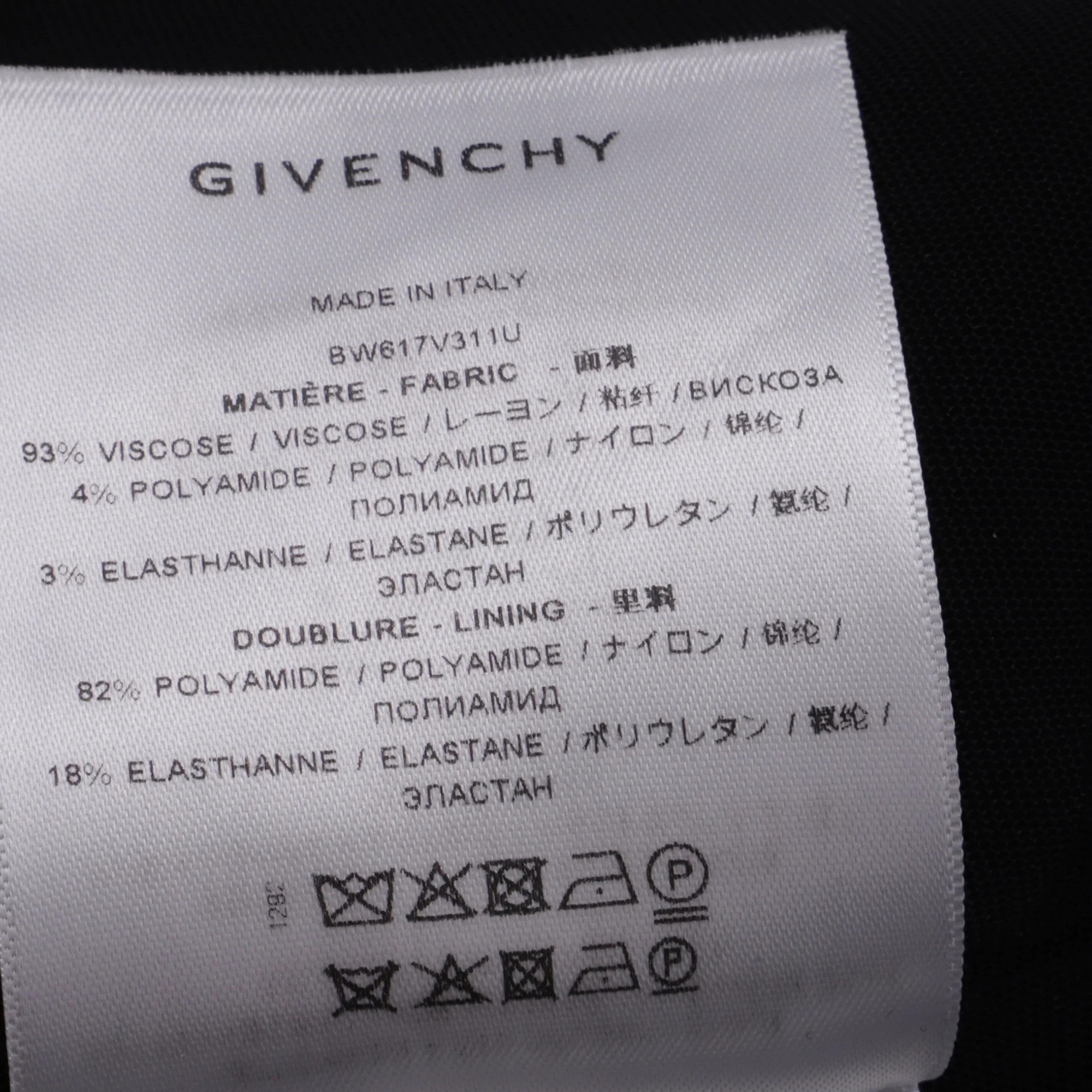 Women's  Givenchy Long Sleeve Crop Top in Black Viscose - Image 7