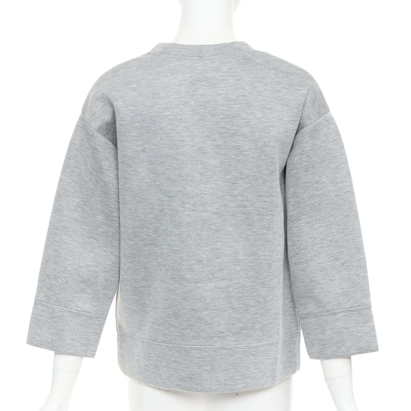 Women's GUCCI 2015 grey neoprene crystal embroidered Swallow sweatshirt S - Image 6