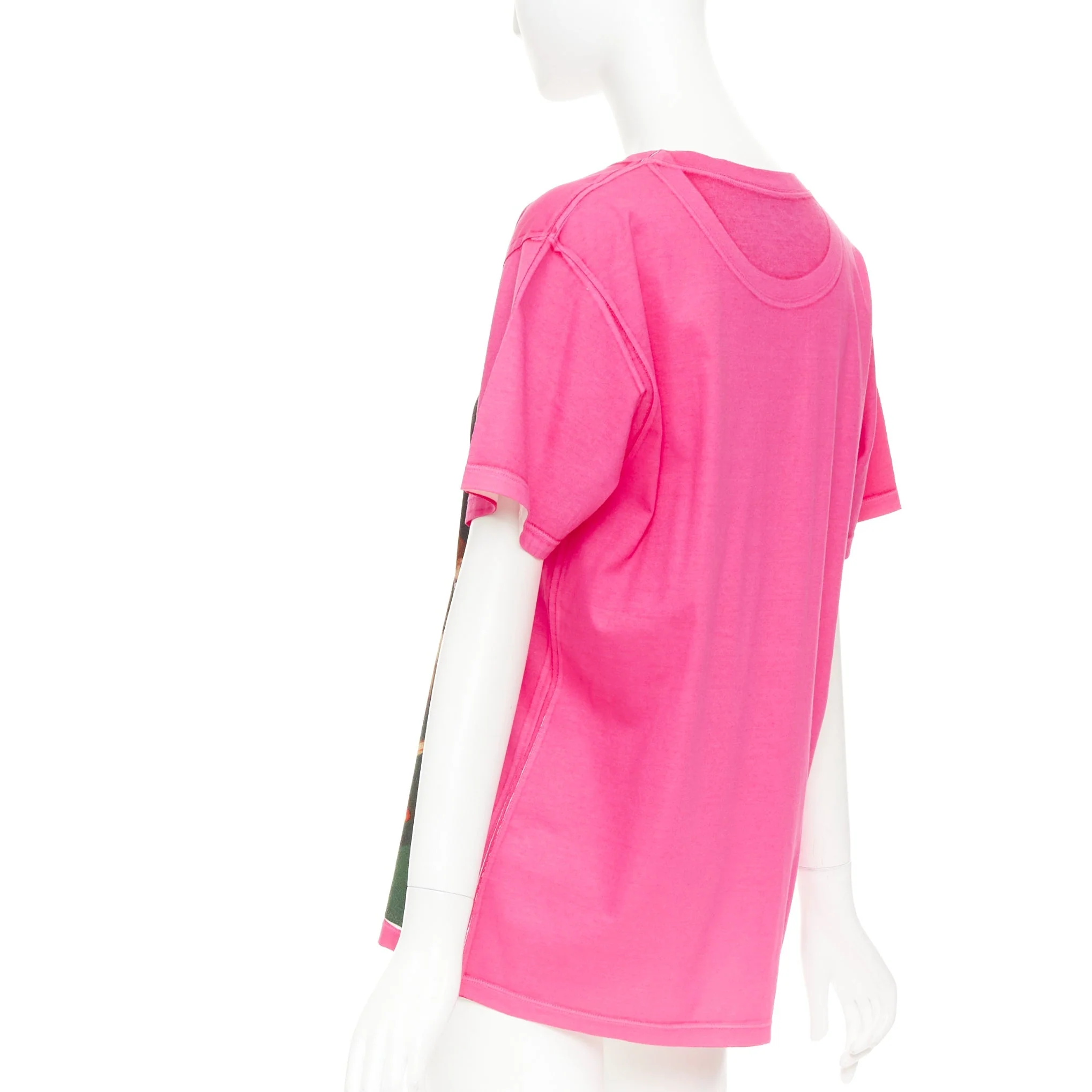 Women's GUCCI 2018 Ignasi Monreal pink cotton Cat in Teacup graphic print t-shirt XS - Image 6
