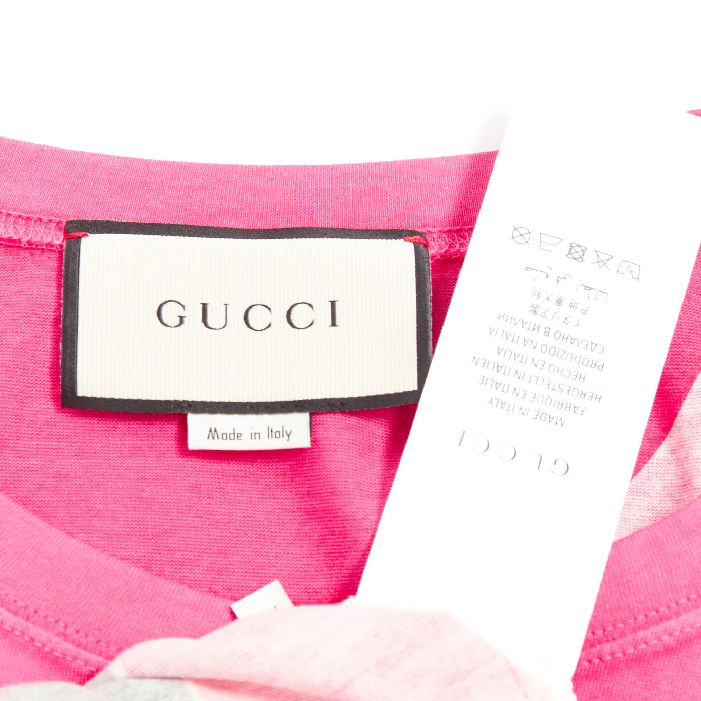 Women's GUCCI 2018 Ignasi Monreal pink cotton Cat in Teacup graphic print t-shirt XS - Image 8
