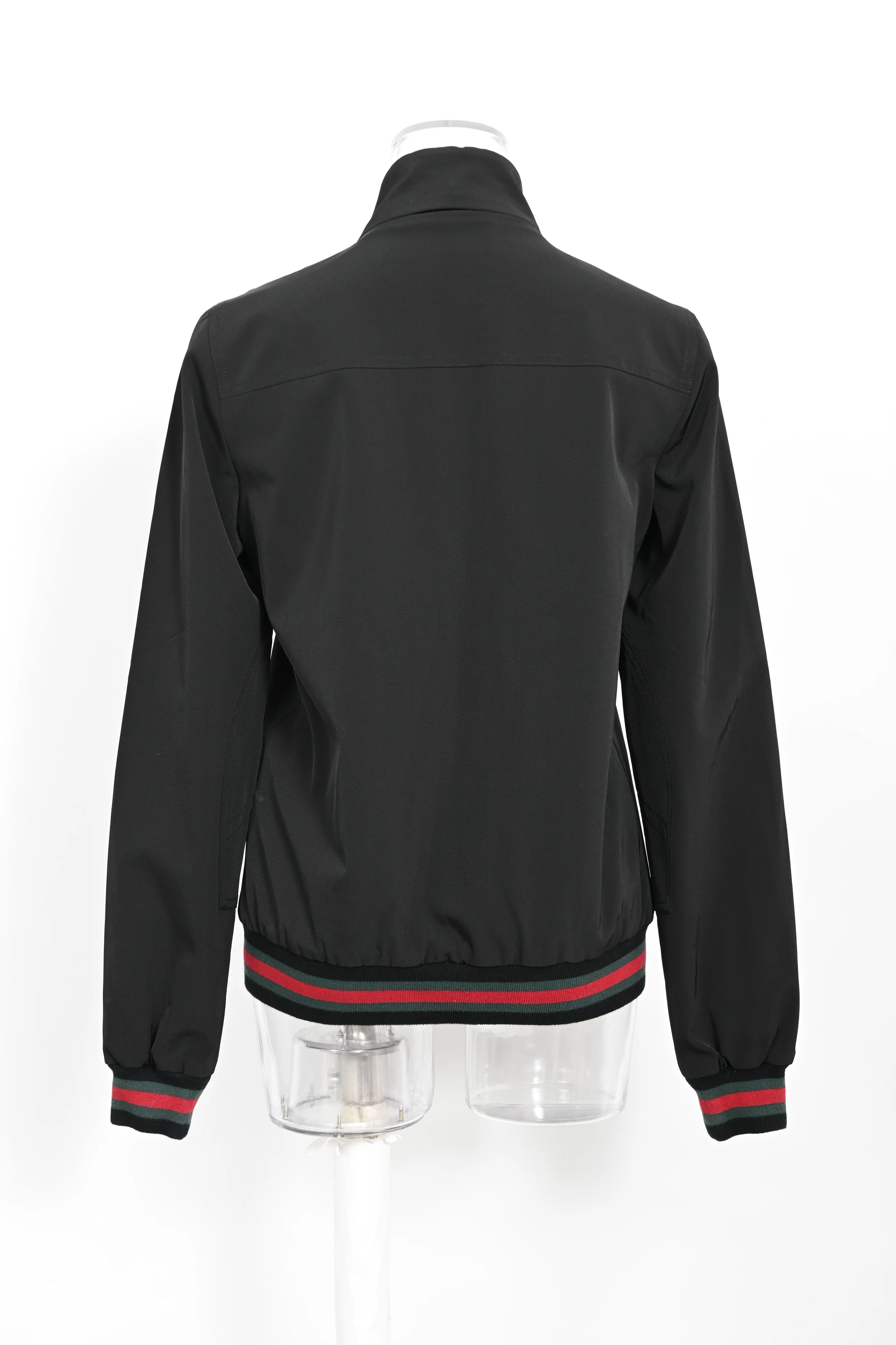 Women's Gucci Equestrian Zip Front Jacket in Black Polyester - Image 8