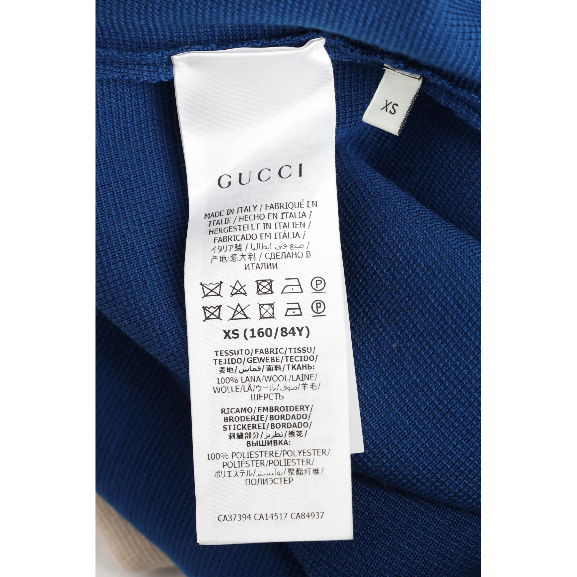 Women's Gucci GG Embroidered Knit Mini Dress in Blue Polyester - Image 10