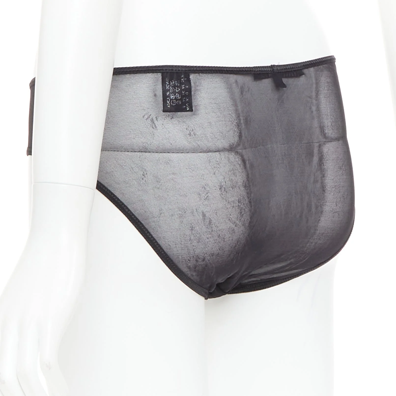 Women's GUCCI Tom Ford Vintage crystal G logo sheer under bottom pants S - Image 6