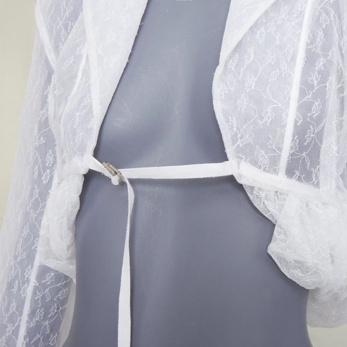 Women's JACQUEMUS Bridal Le Chouchou 2023 Runway Dentelle white tulle jacket FR34 XS - Image 2