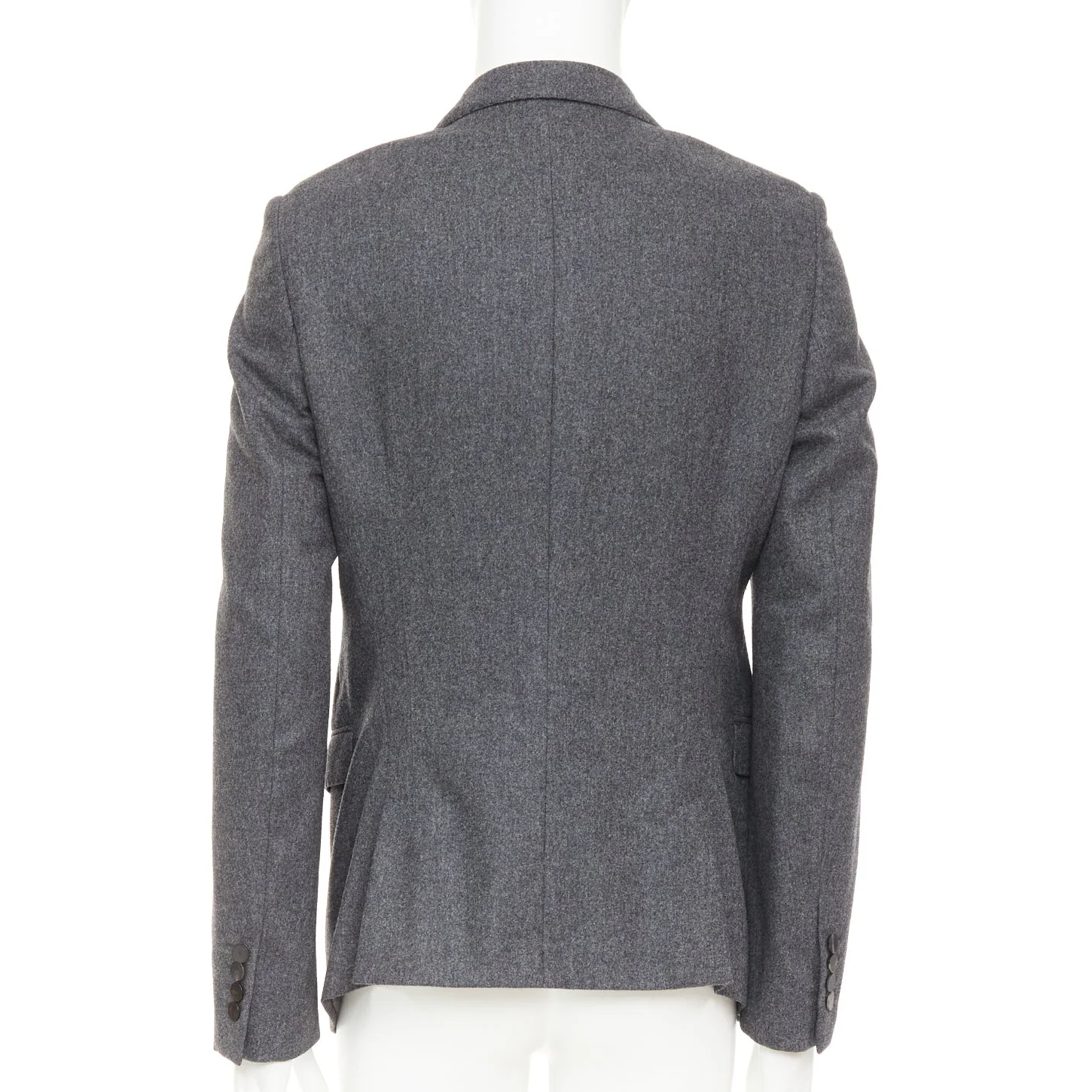 Men's LANVIN grey speckled wool exposed darts single button blazer EU50 L - Image 5