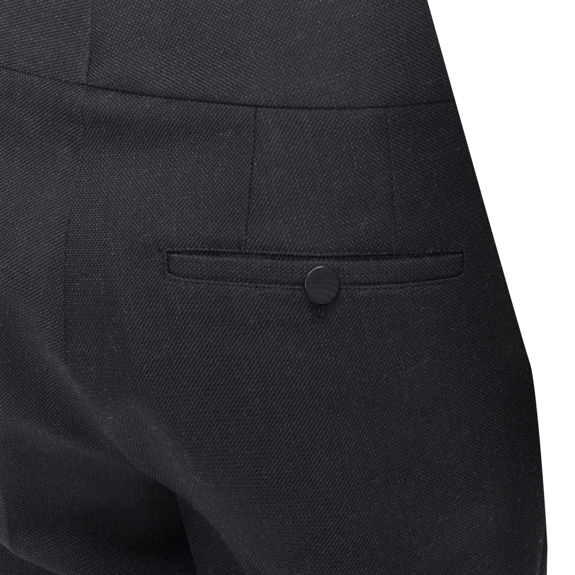 Men's Lanvin Wool Blend Crepe Concealed Fly Tapered Trousers - Image 2