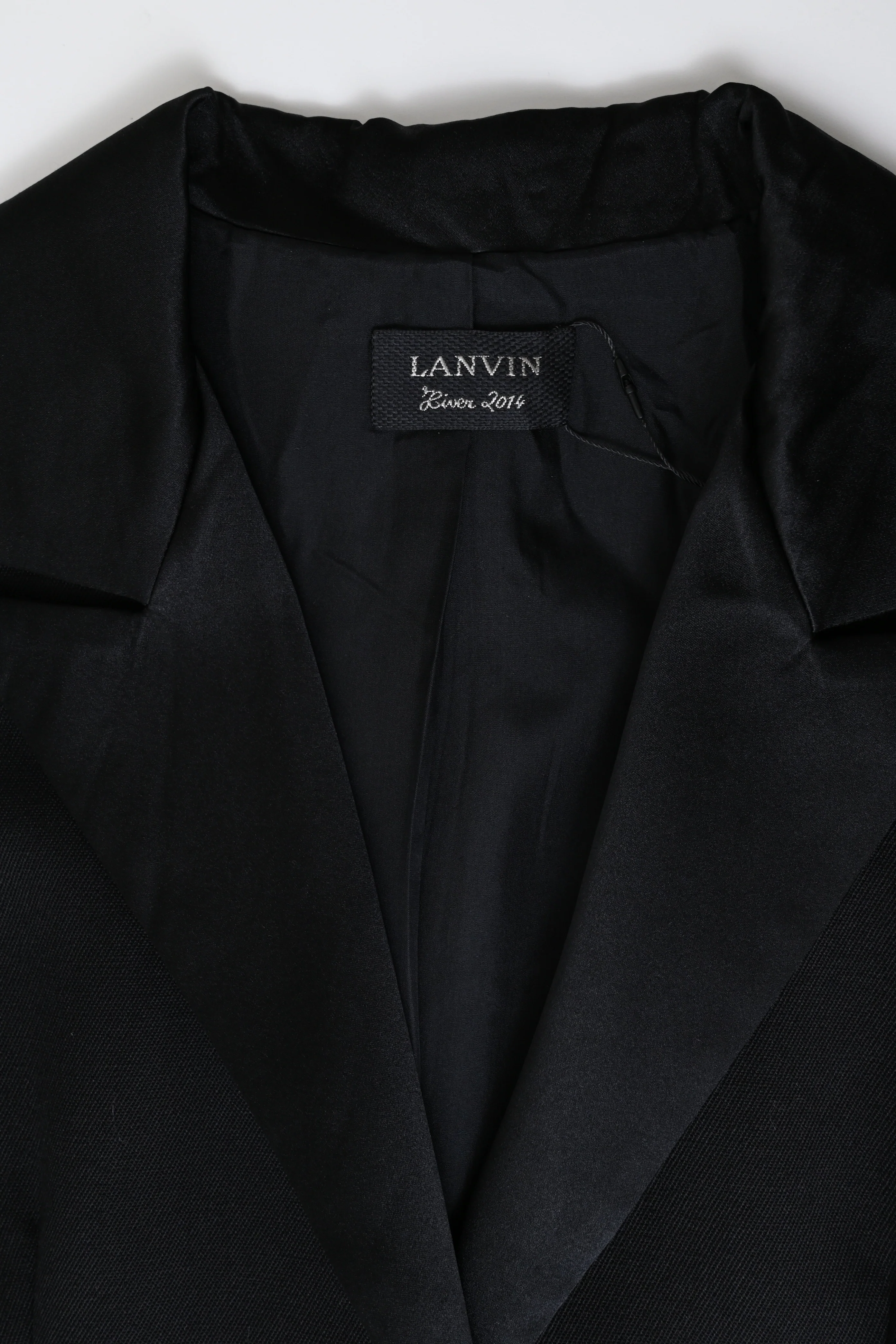 Women's Lanvin Knee-Length Dress in Black Wool - Image 10