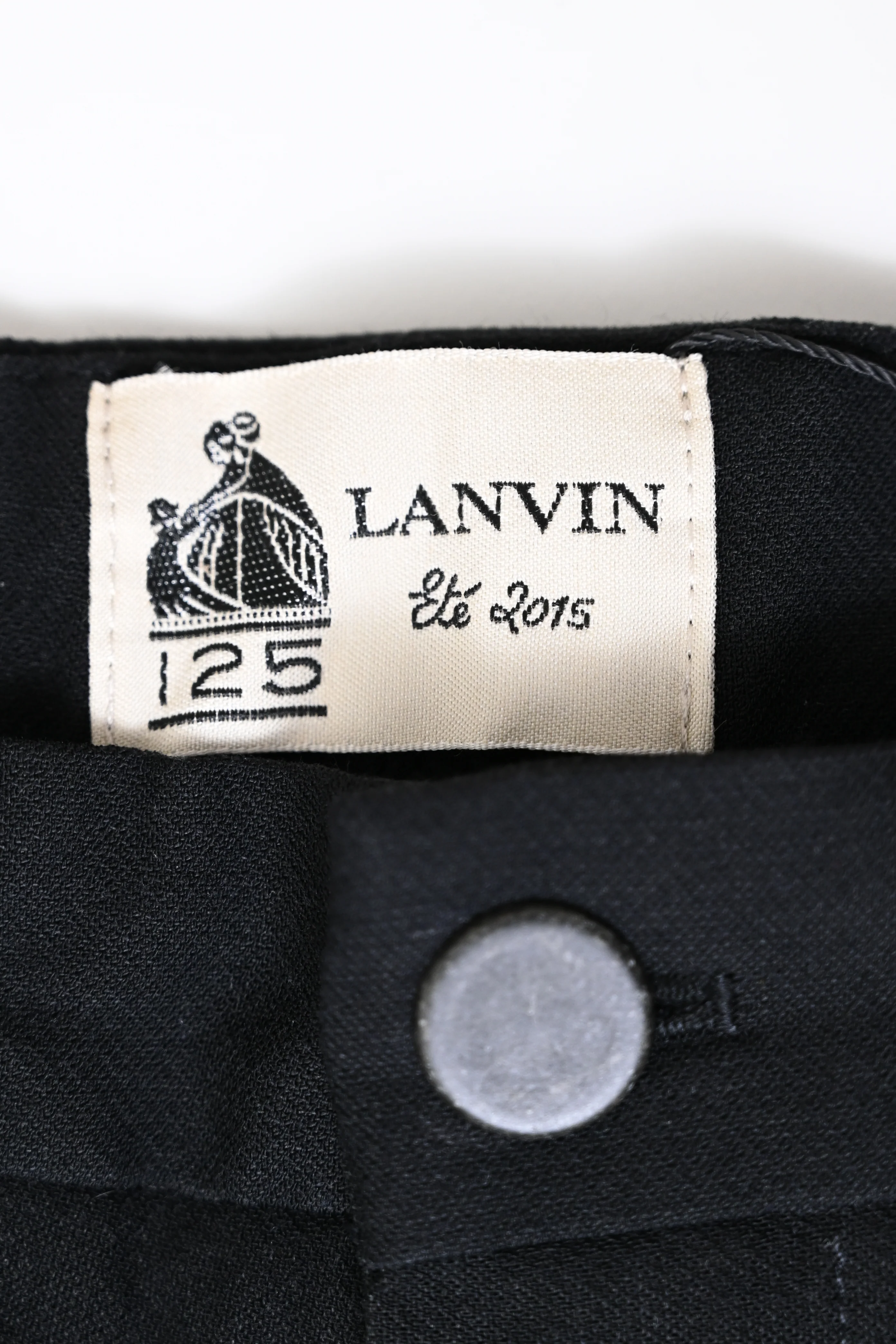Women's Lanvin Trousers in Black Linen - Image 8