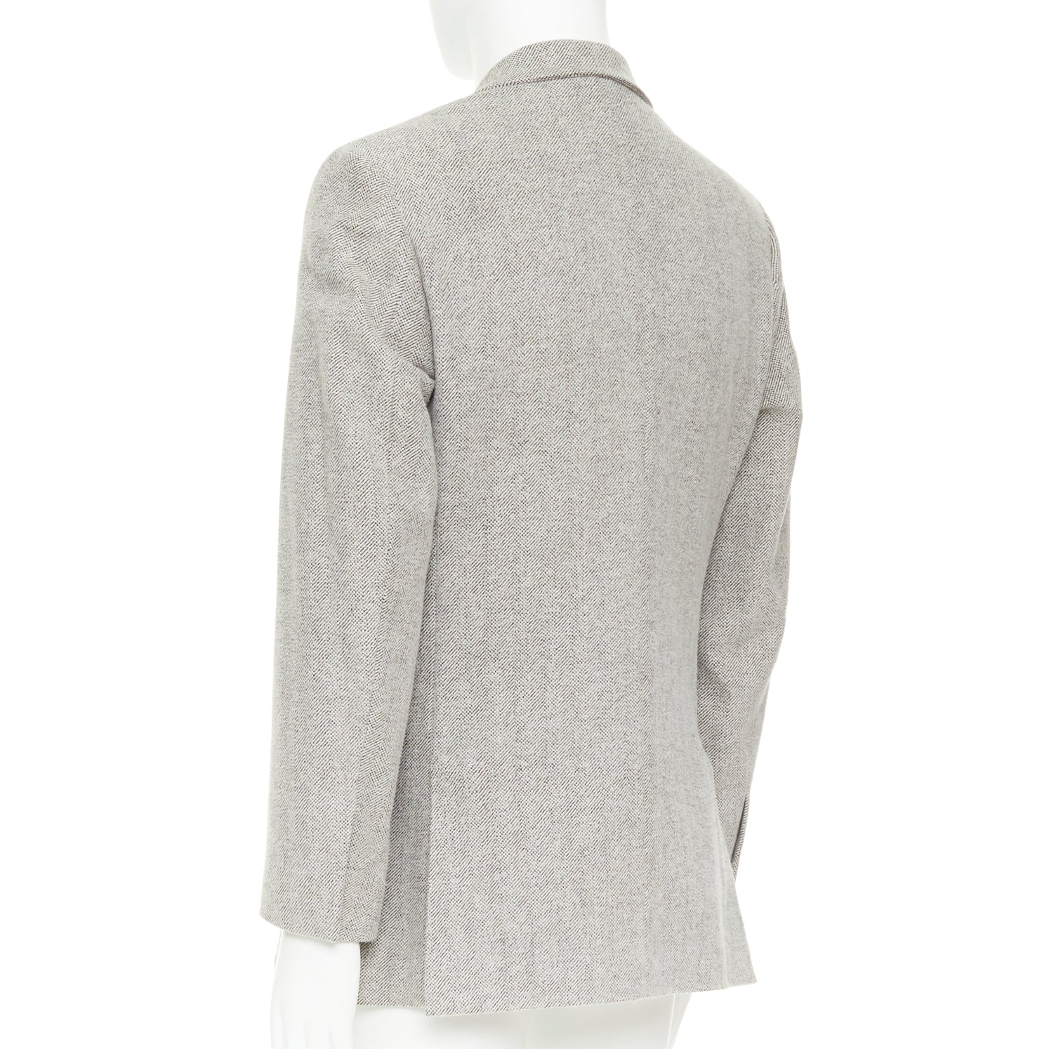 Men's LORO PIANA grey cotton patch pocket 3-button single breasted blazer EU50 L - Image 6