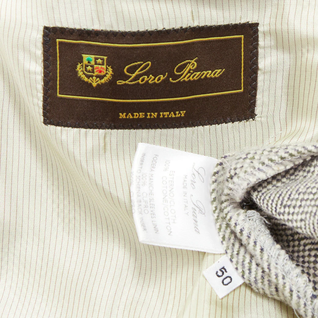 Men's LORO PIANA grey cotton patch pocket 3-button single breasted blazer EU50 L - Image 8