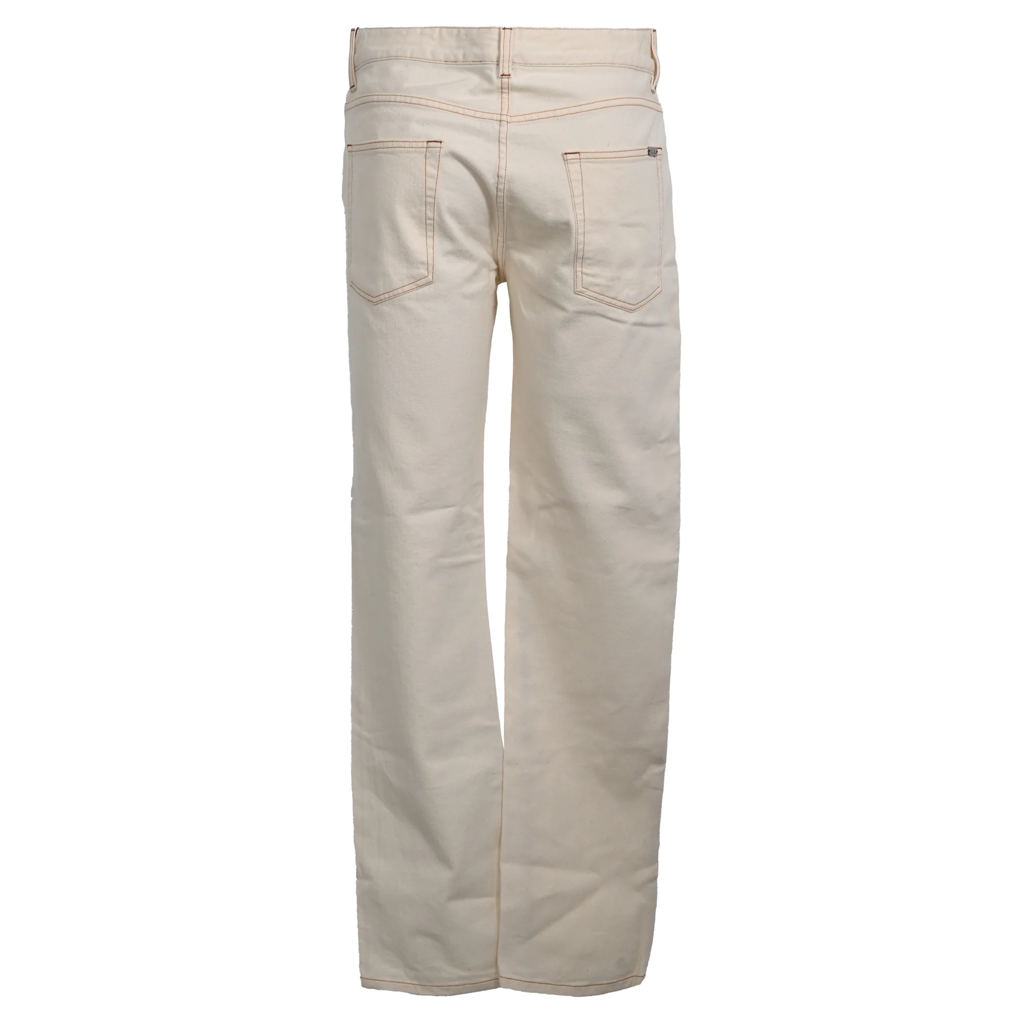 Men's Loro Piana Slim-Fit Straight-Leg Jeans in Cream Cotton - Image 3