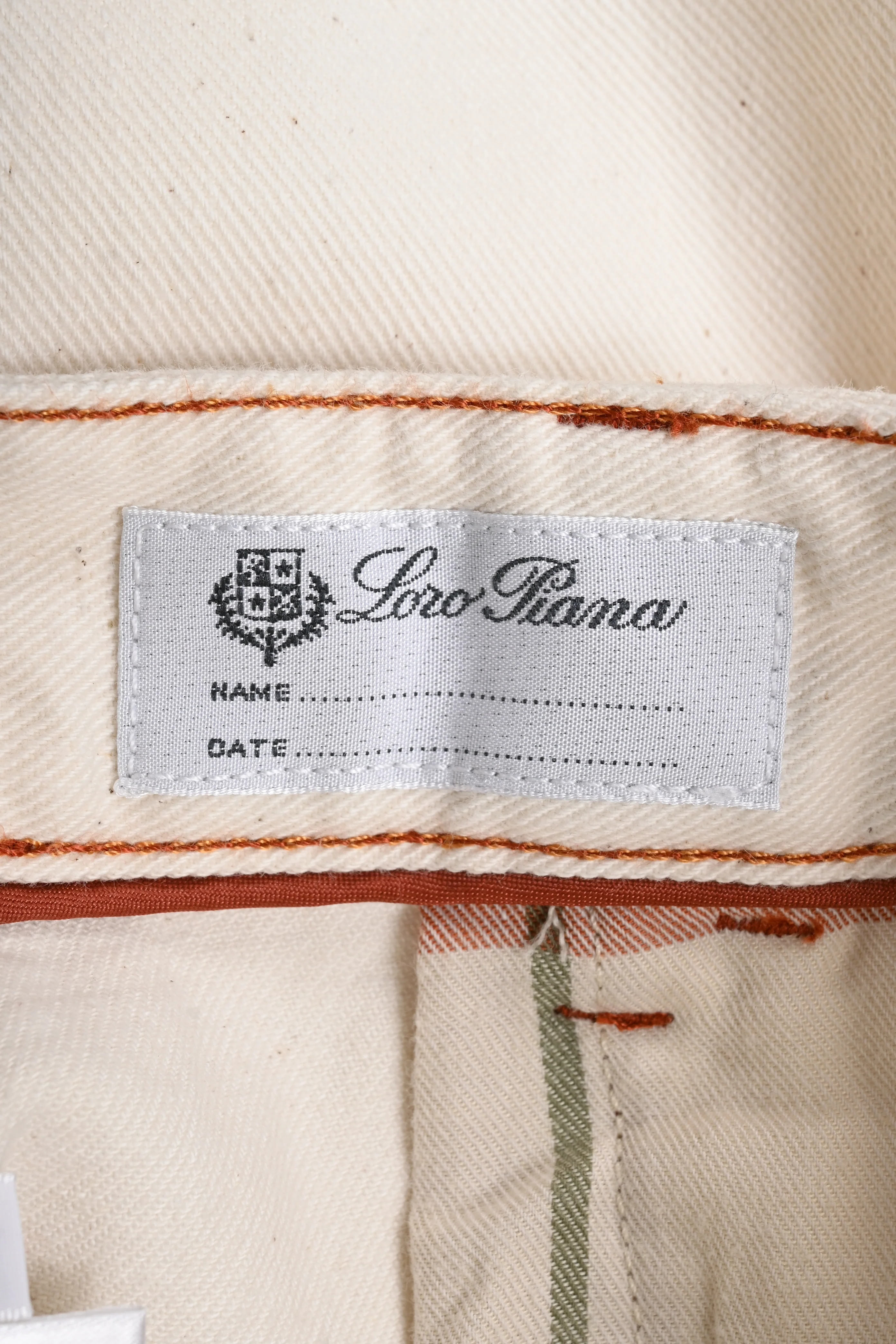 Men's Loro Piana Slim-Fit Straight-Leg Jeans in Cream Cotton - Image 8
