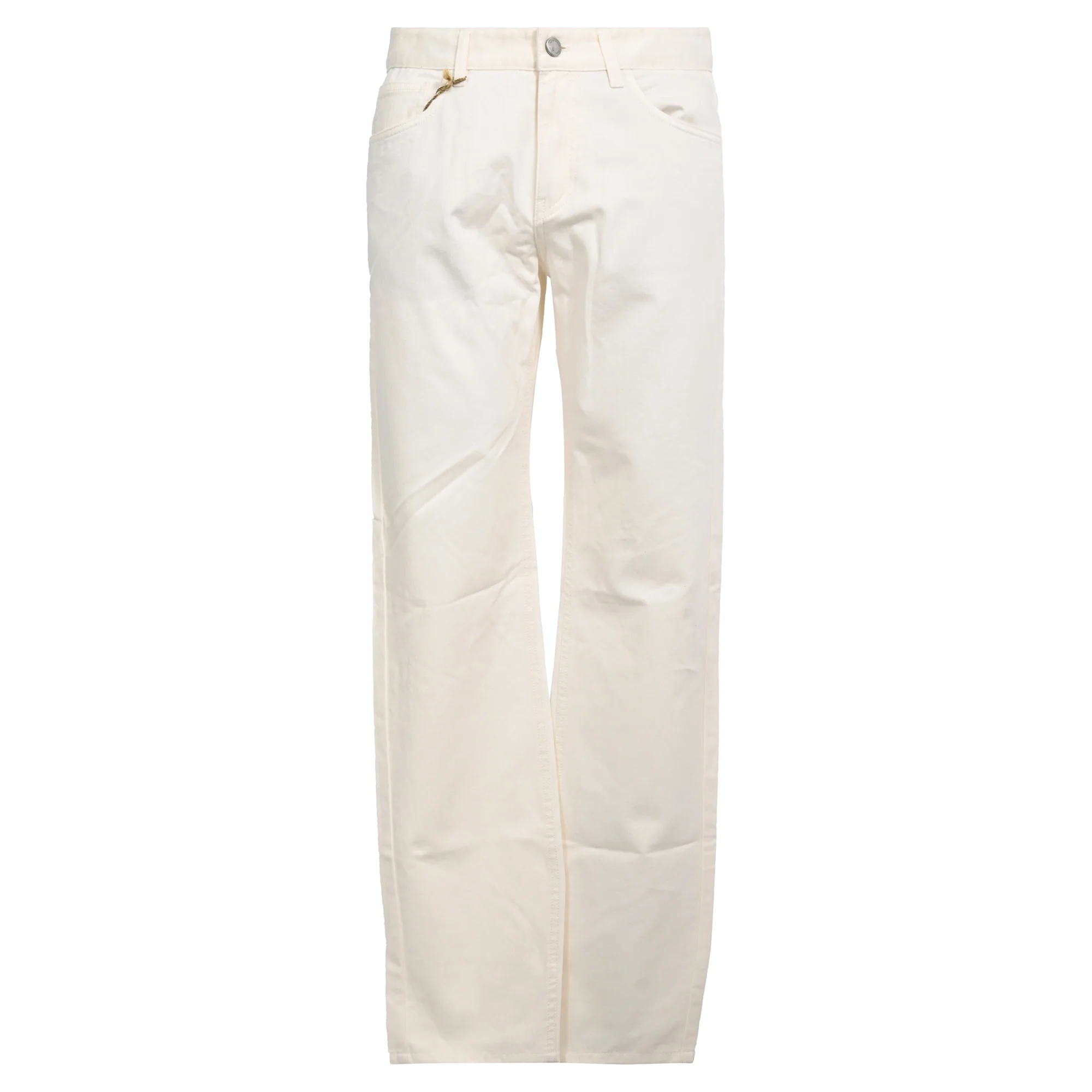 Men's Loro Piana Slim-Fit Straight-Leg Jeans in White Cotton
