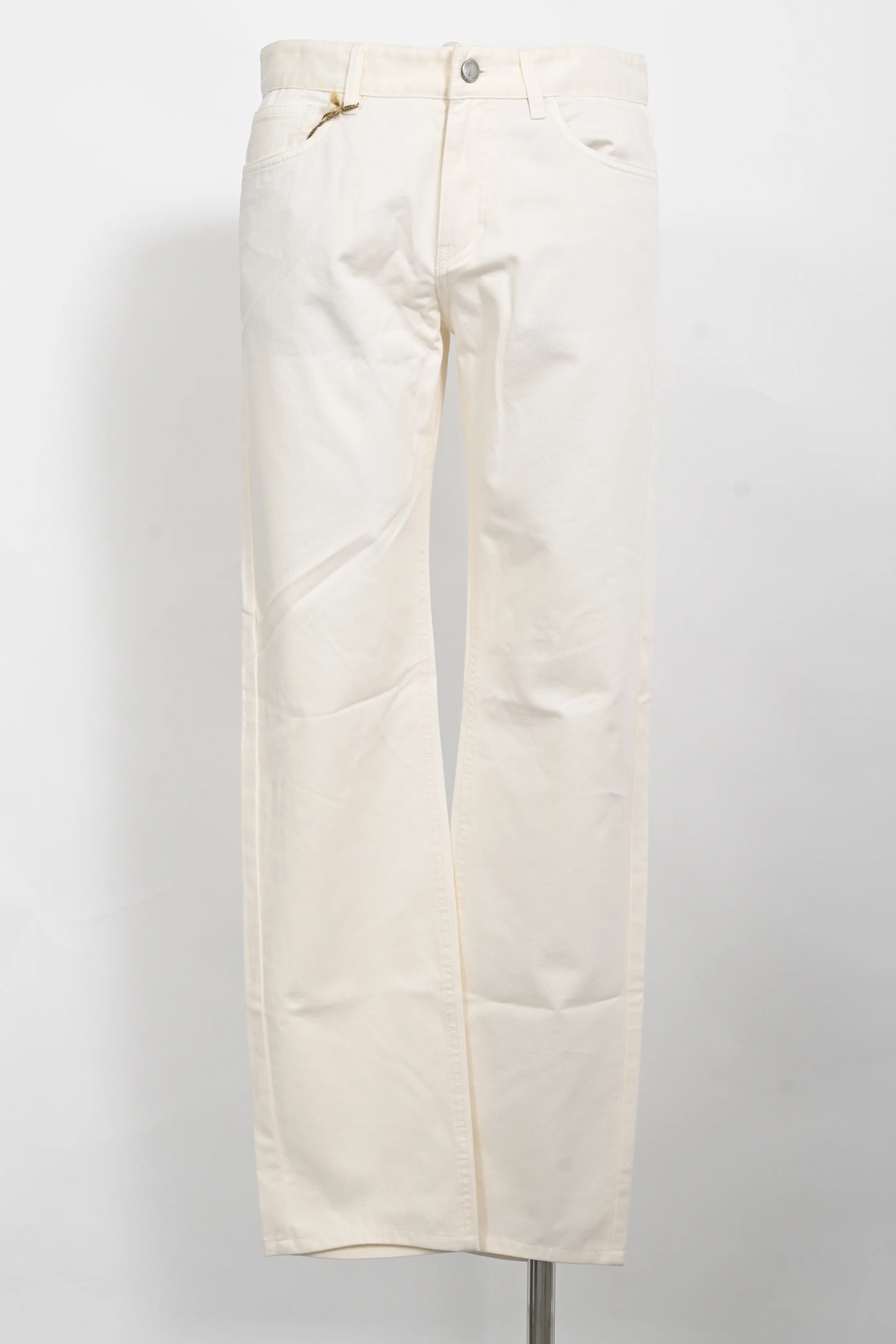 Men's Loro Piana Slim-Fit Straight-Leg Jeans in White Cotton - Image 5