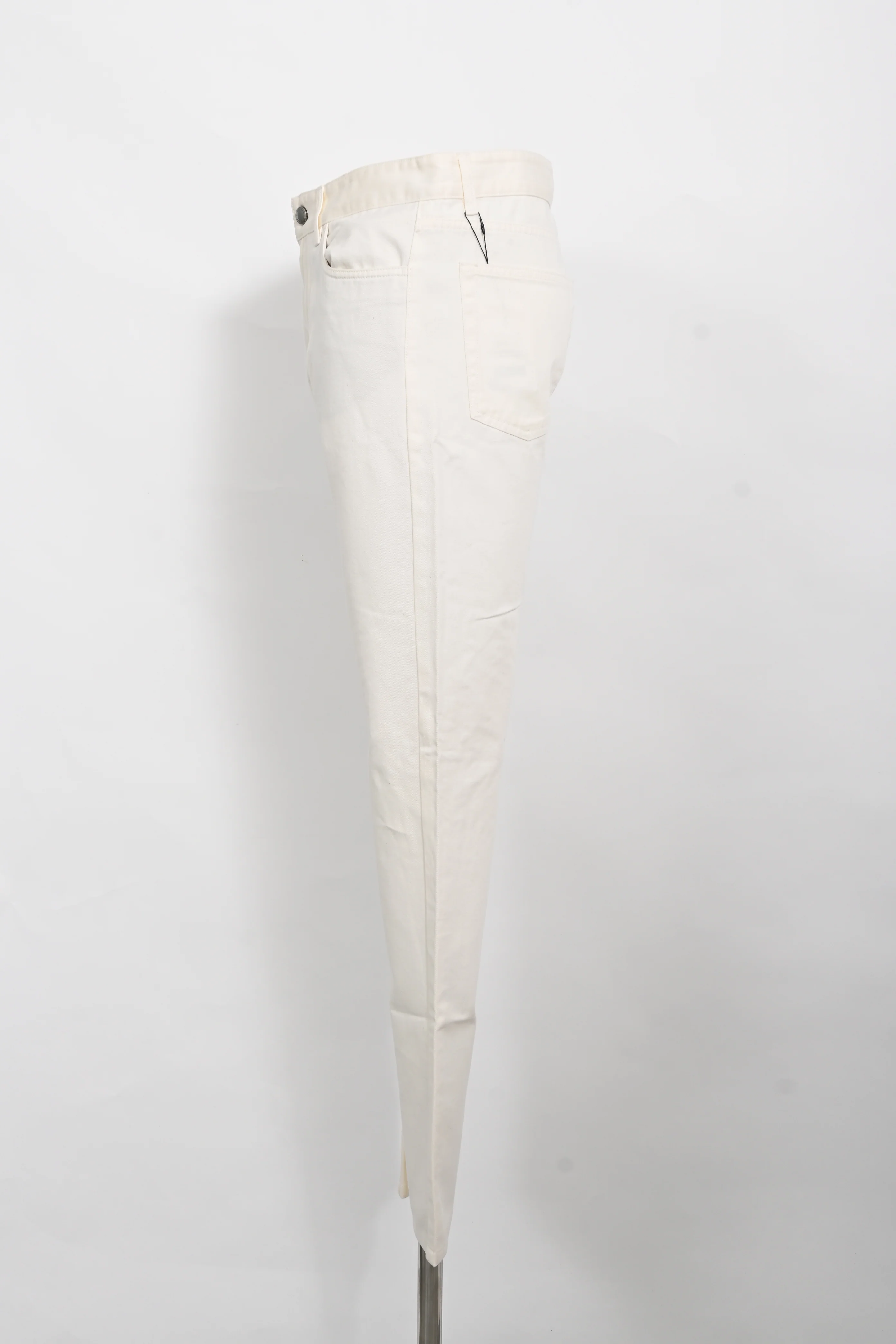 Men's Loro Piana Slim-Fit Straight-Leg Jeans in White Cotton - Image 6