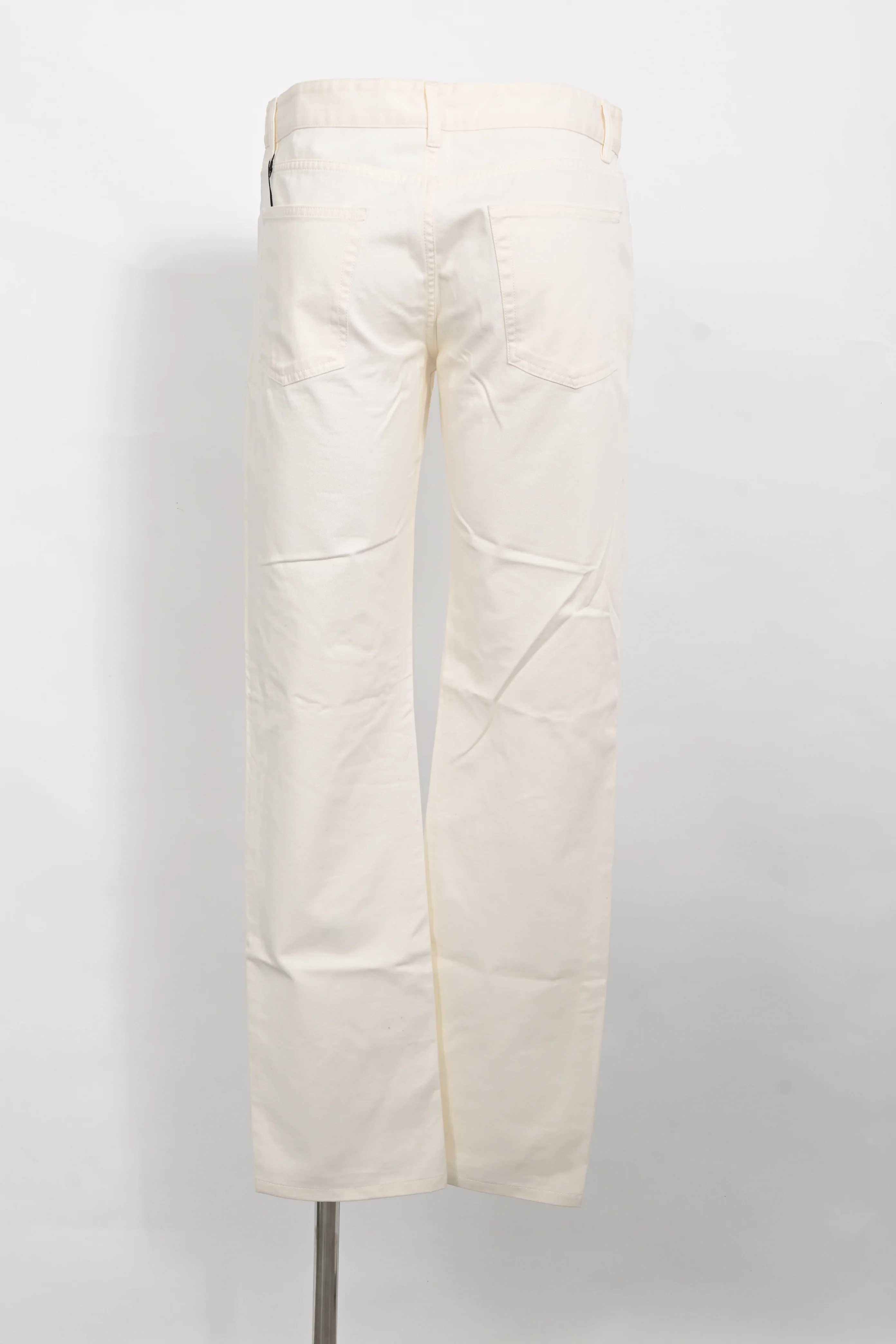 Men's Loro Piana Slim-Fit Straight-Leg Jeans in White Cotton - Image 7