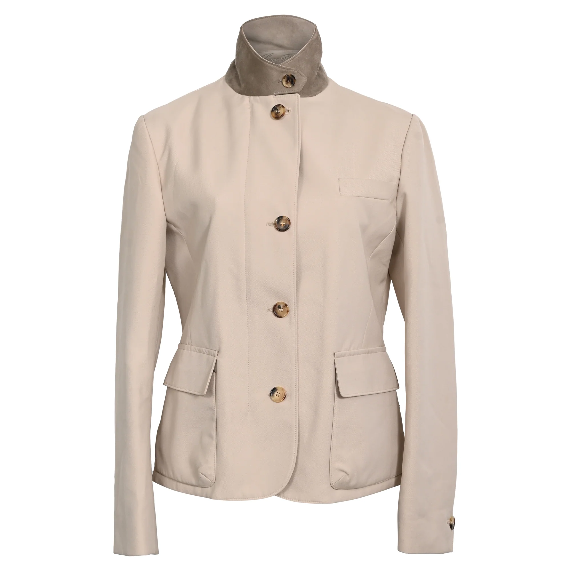 Women's Loro Piana Roadster Jacket in Beige Silk