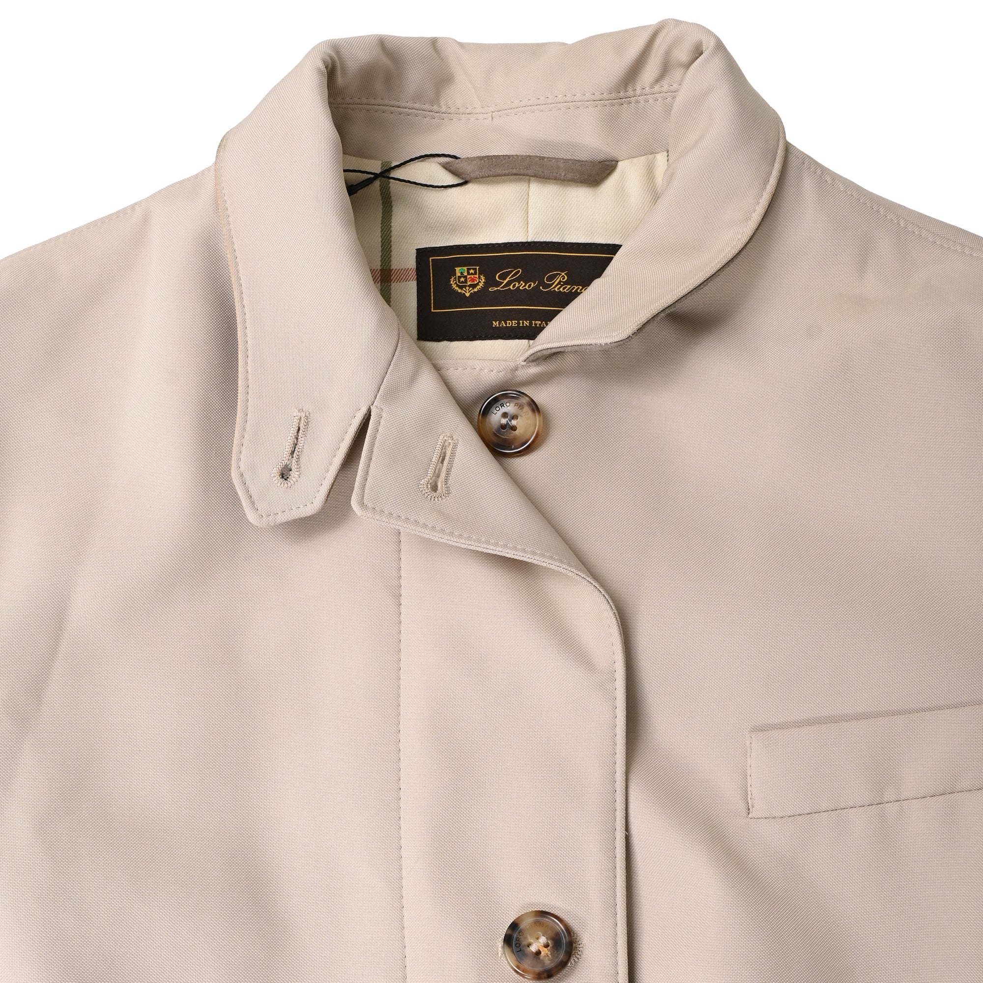 Women's Loro Piana Roadster Jacket in Beige Silk - Image 5