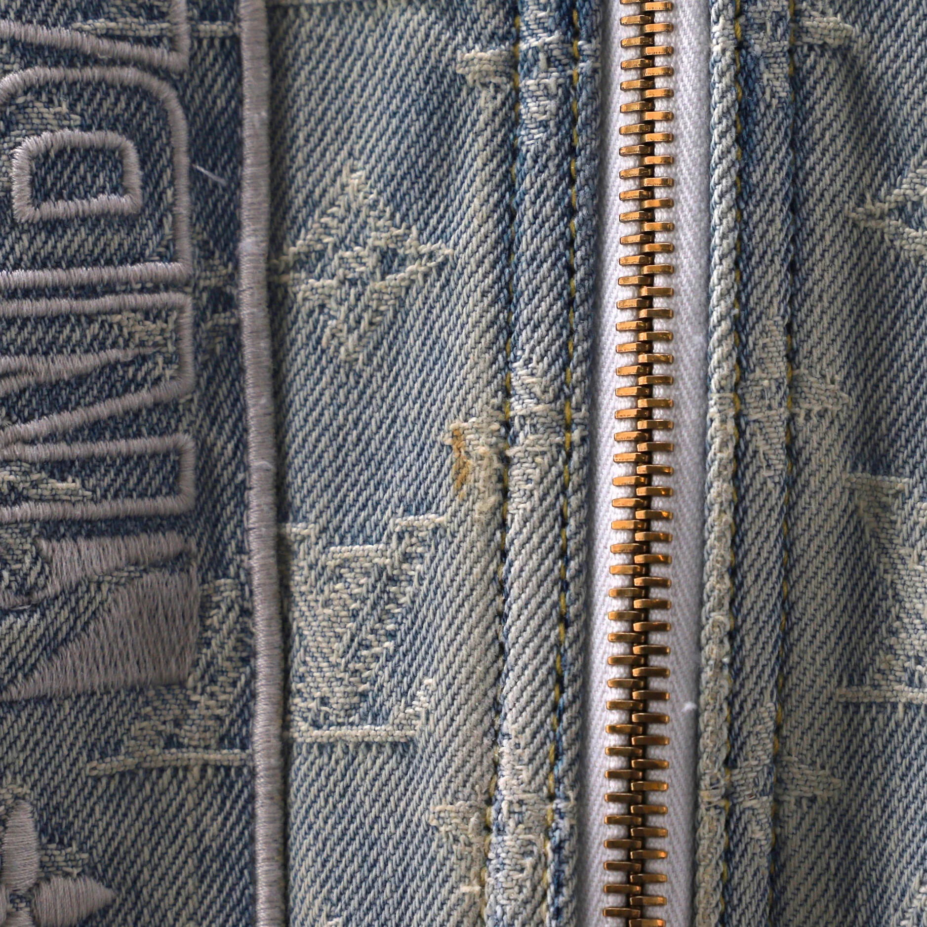 Men's LV x NBA Zip-Through Hoodie Denim - Image 3
