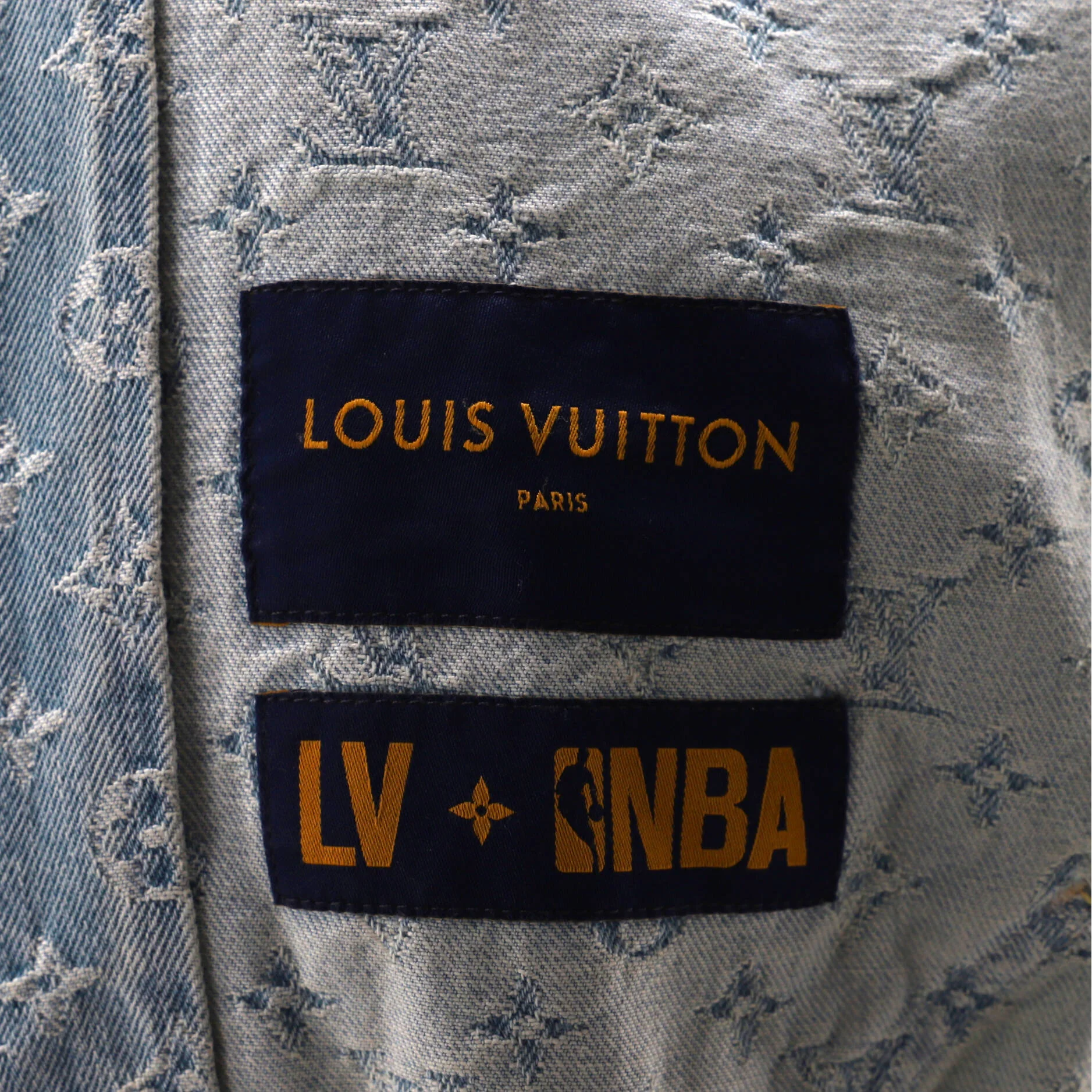 Men's LV x NBA Zip-Through Hoodie Denim - Image 4