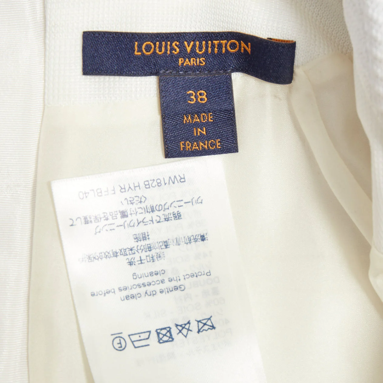Women's LOUIS VUITTON 2017 Runway scuba cape tricolor nylon ruffle collared top FR38 M - Image 9